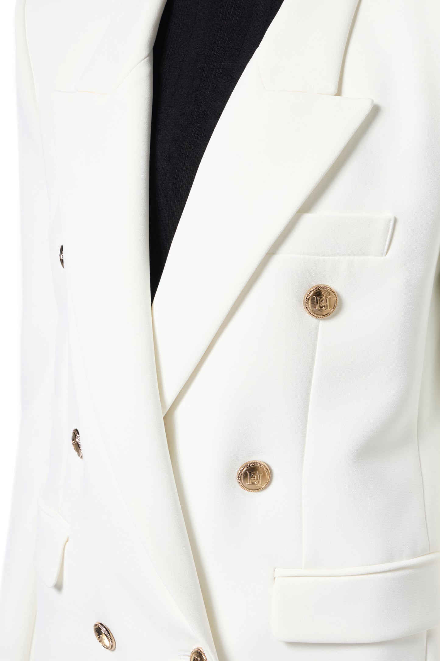 Crêpe jacket with golden buttons