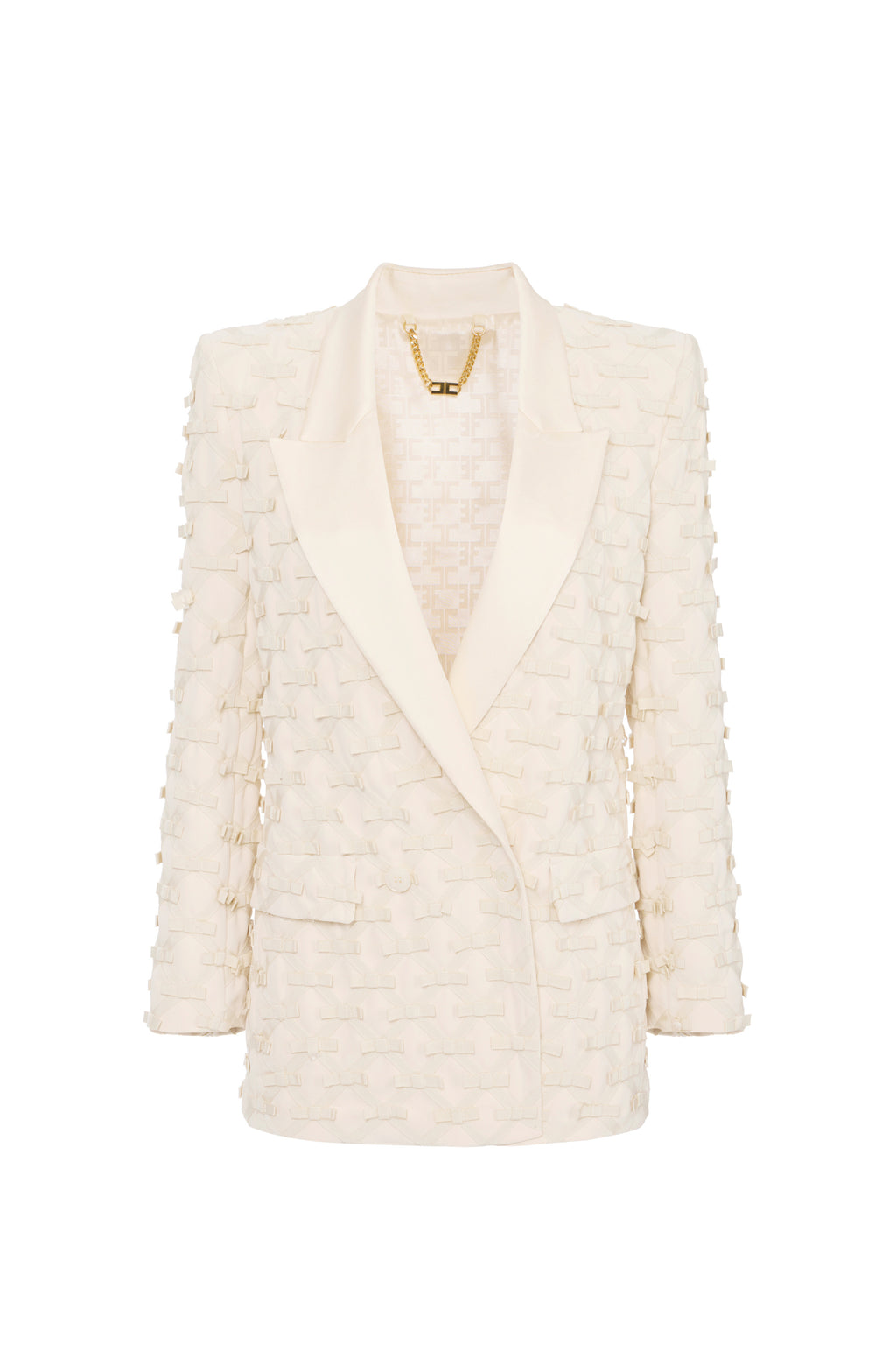 Lightweight crêpe jacket with bows | LAST PIECE: 42