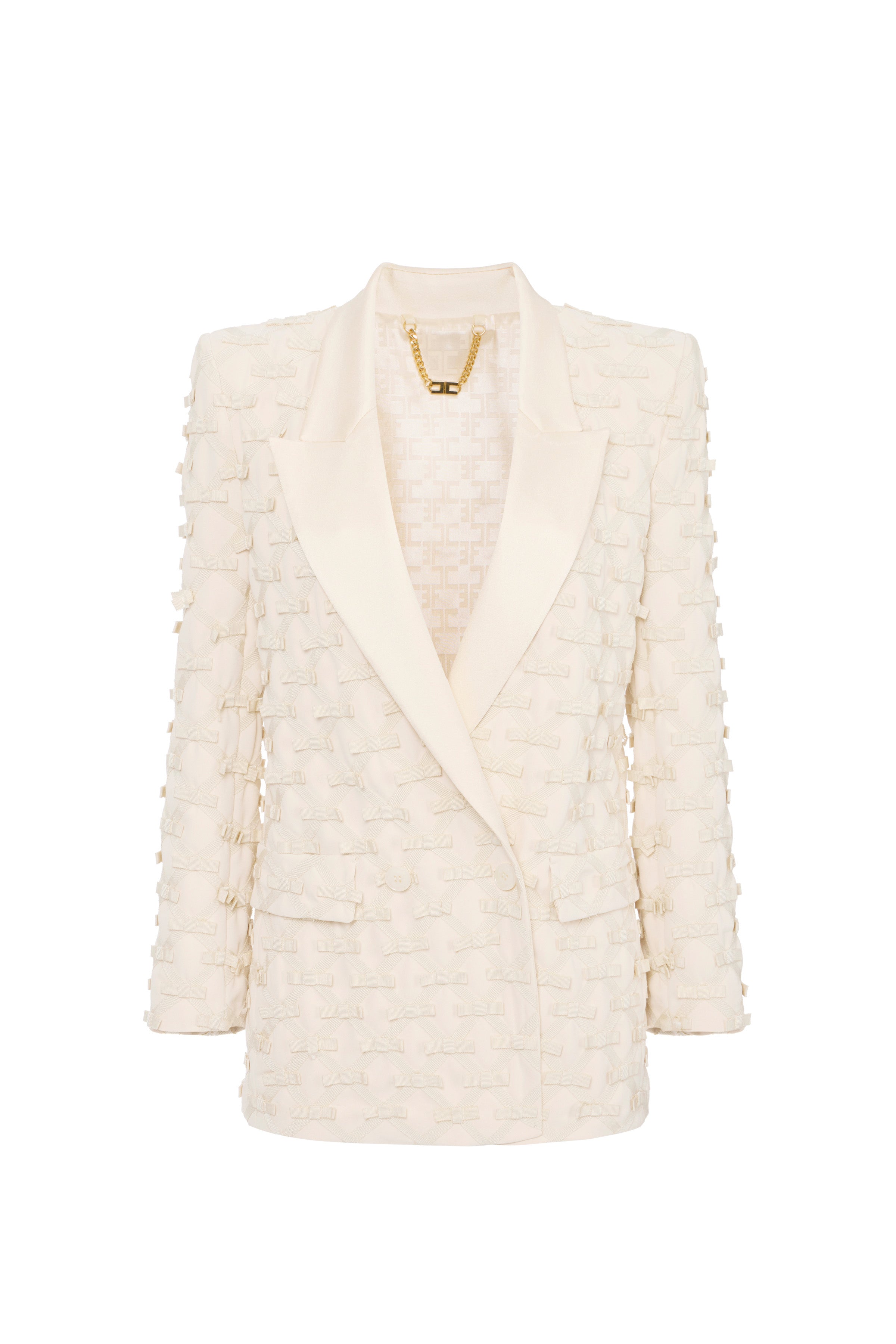 Lightweight crêpe jacket with bows | LAST PIECE: 42
