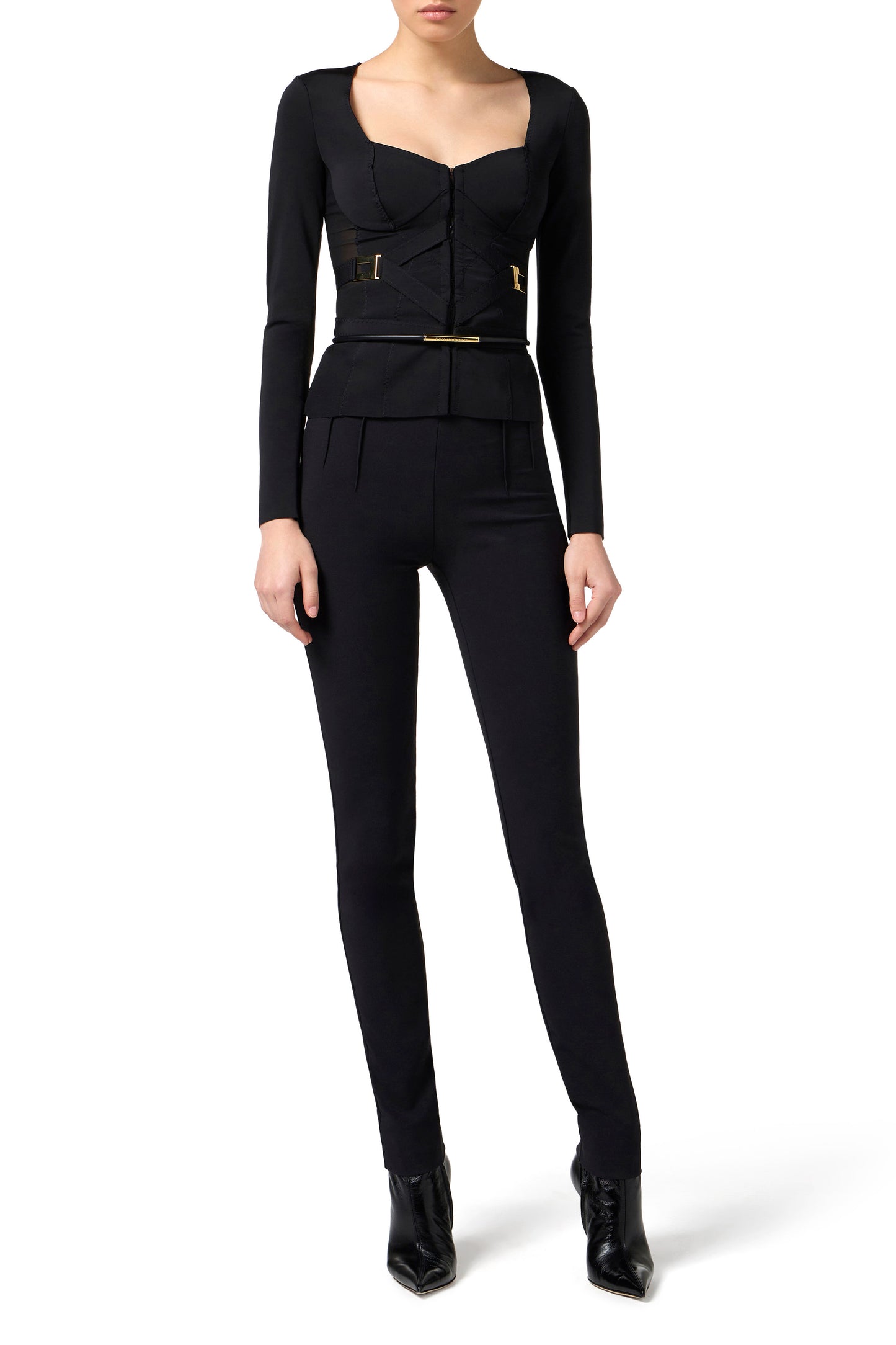Jacket in bi-elastic fabric