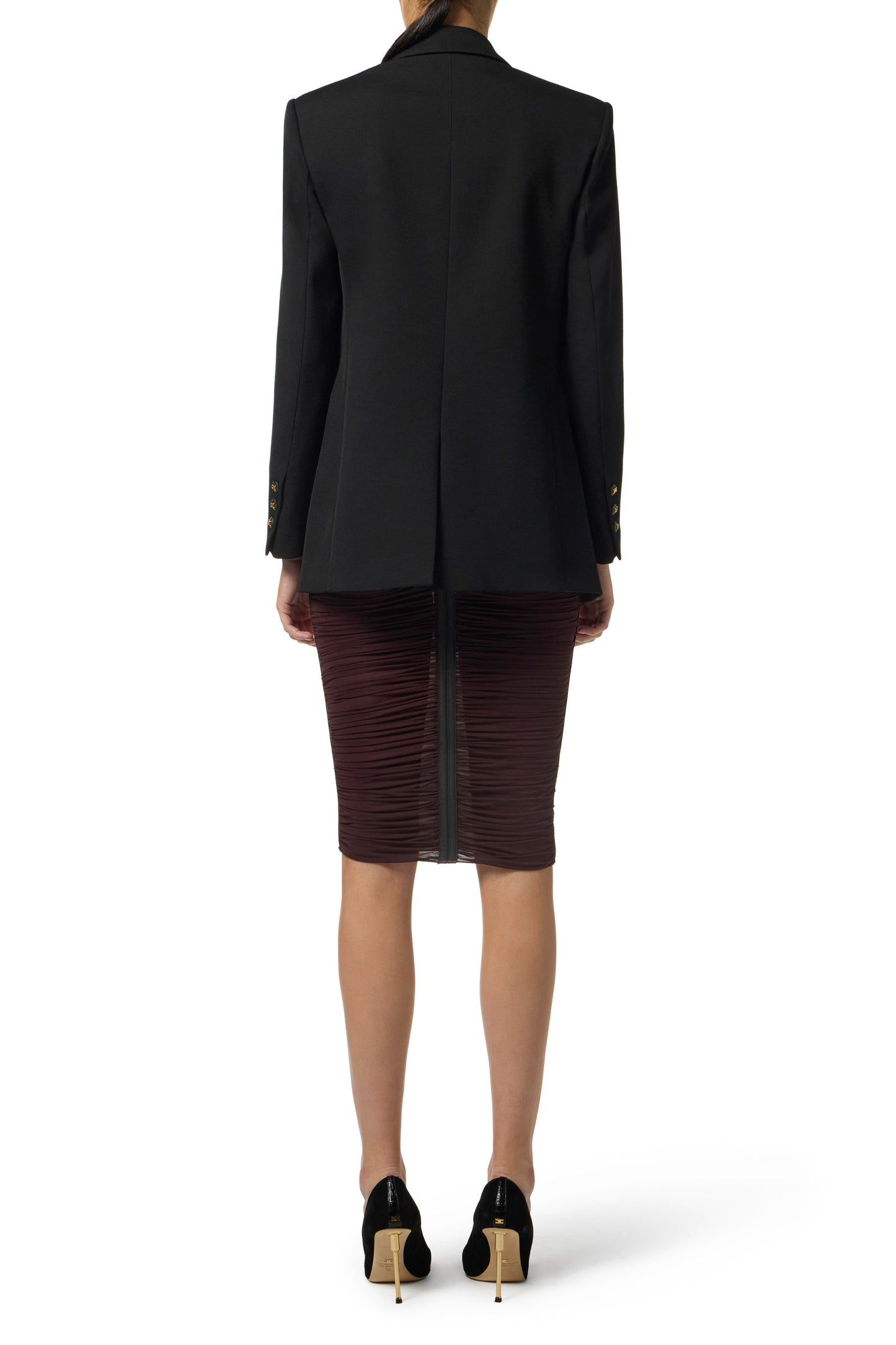 Jacket in cotton gabardine fabric with breast pocket