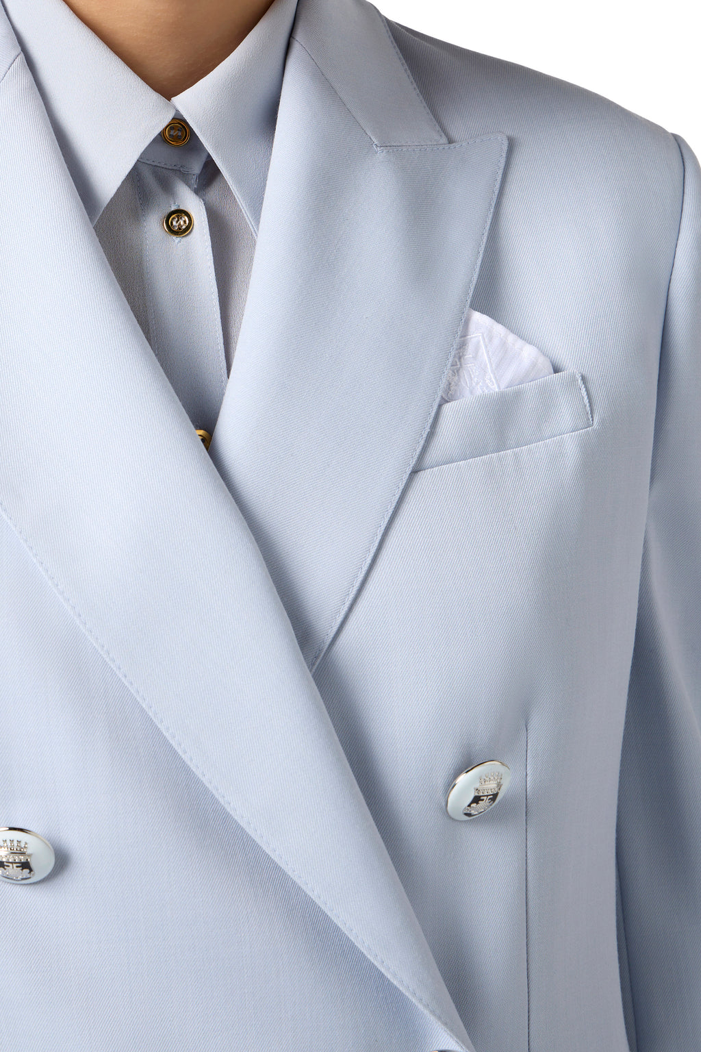Cool wool jacket with enamelled buttons