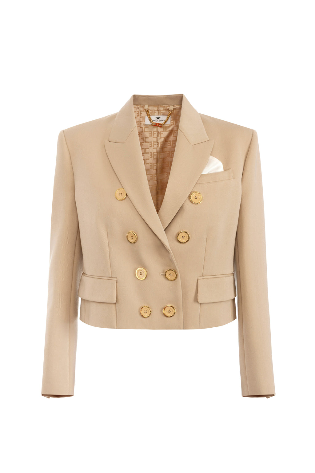 Wool-blend gabardine jacket