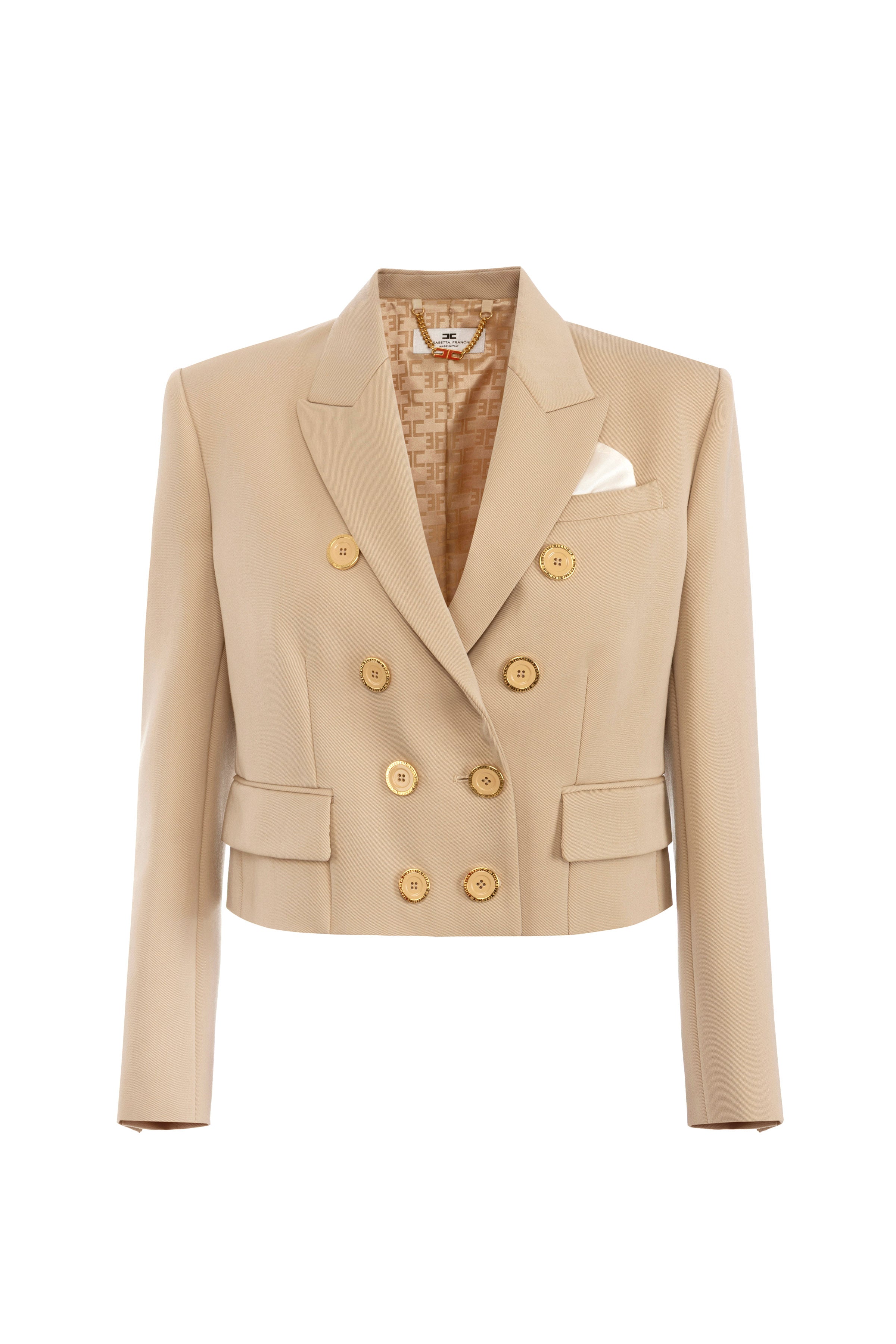 Wool-blend gabardine jacket