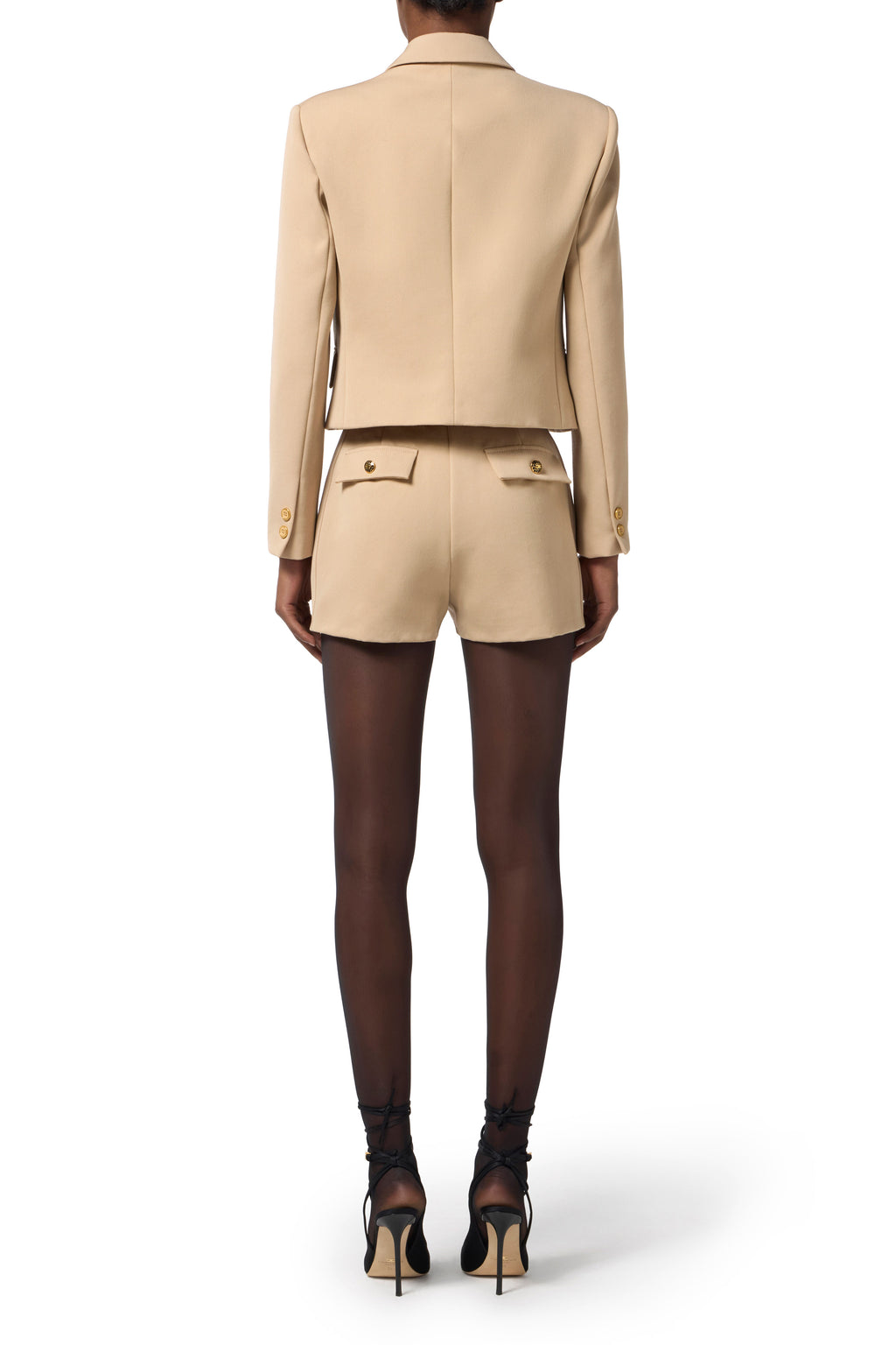 Wool-blend gabardine jacket