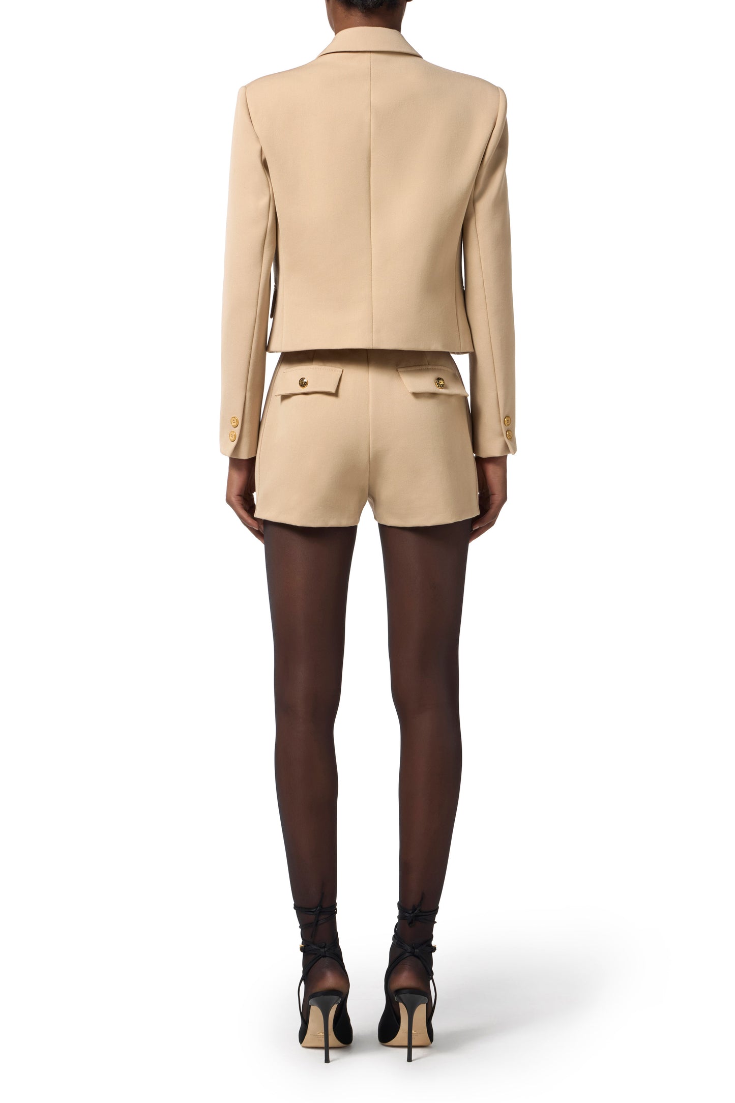 Wool-blend gabardine jacket