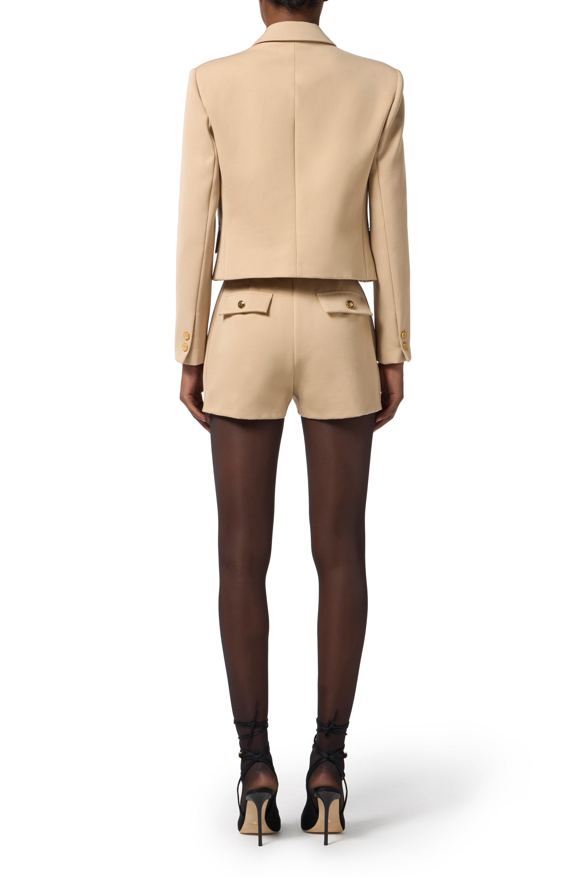 Wool-blend gabardine jacket