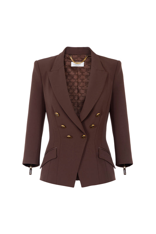 Jacket in double layer crêpe