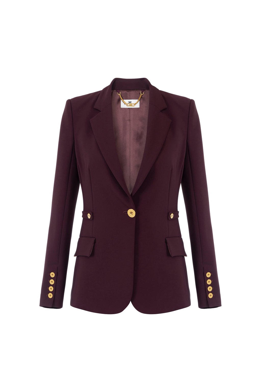 Jacket in lightweight crêpe fabric with jewel details