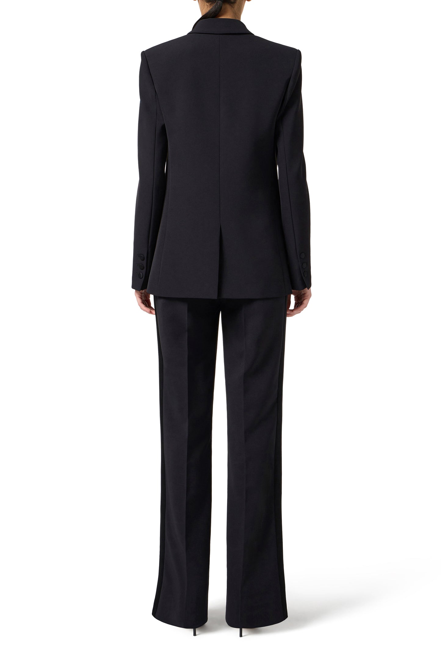 Lightweight crêpe jacket with satin details