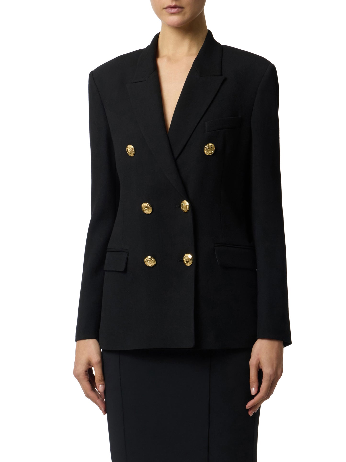 Gabardine double-breasted jacket
