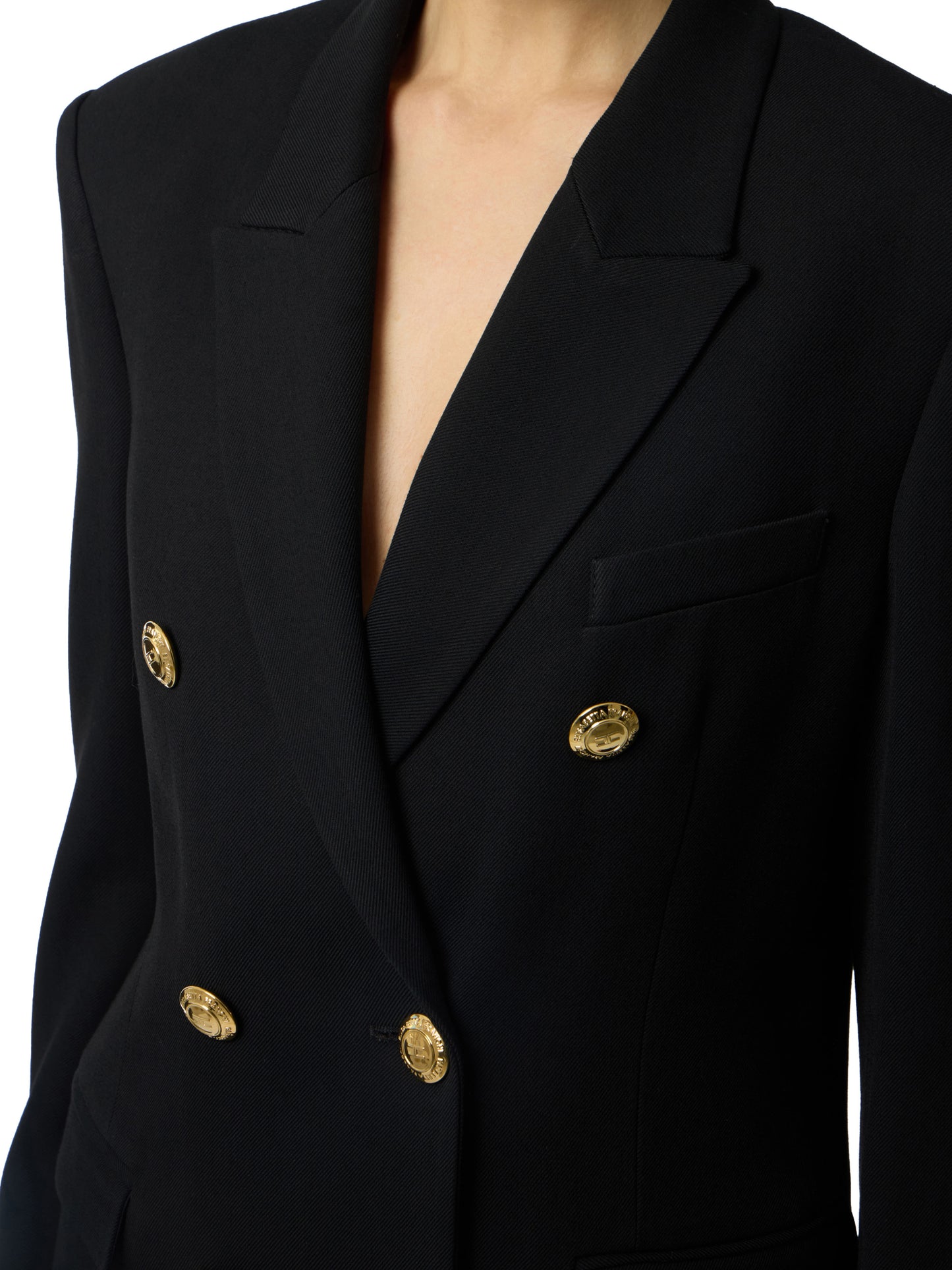 Gabardine double-breasted jacket