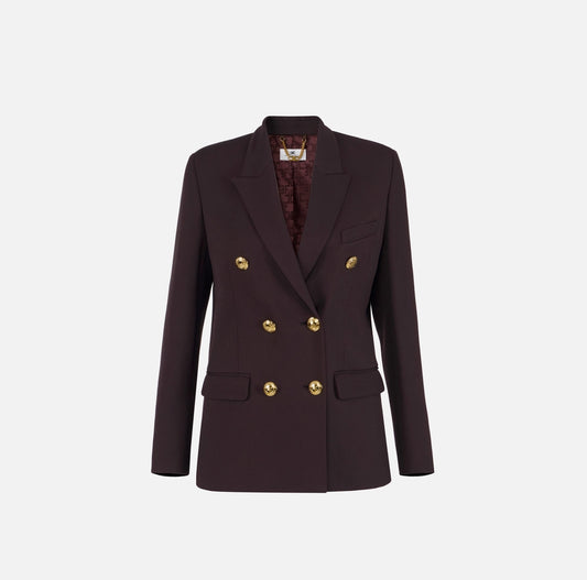 Gabardine double-breasted jacket