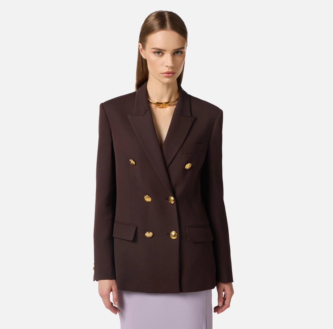Gabardine double-breasted jacket