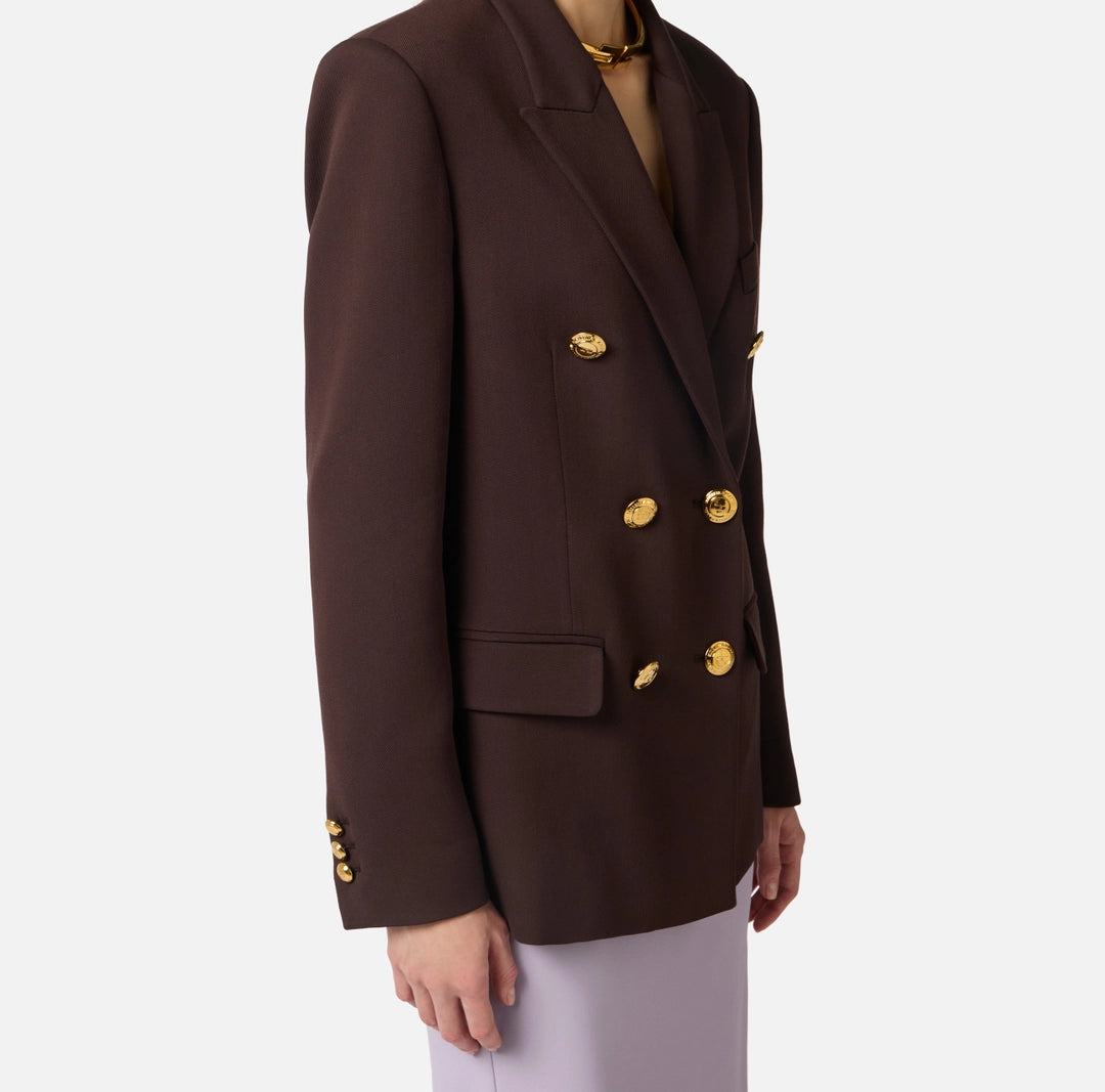Gabardine double-breasted jacket