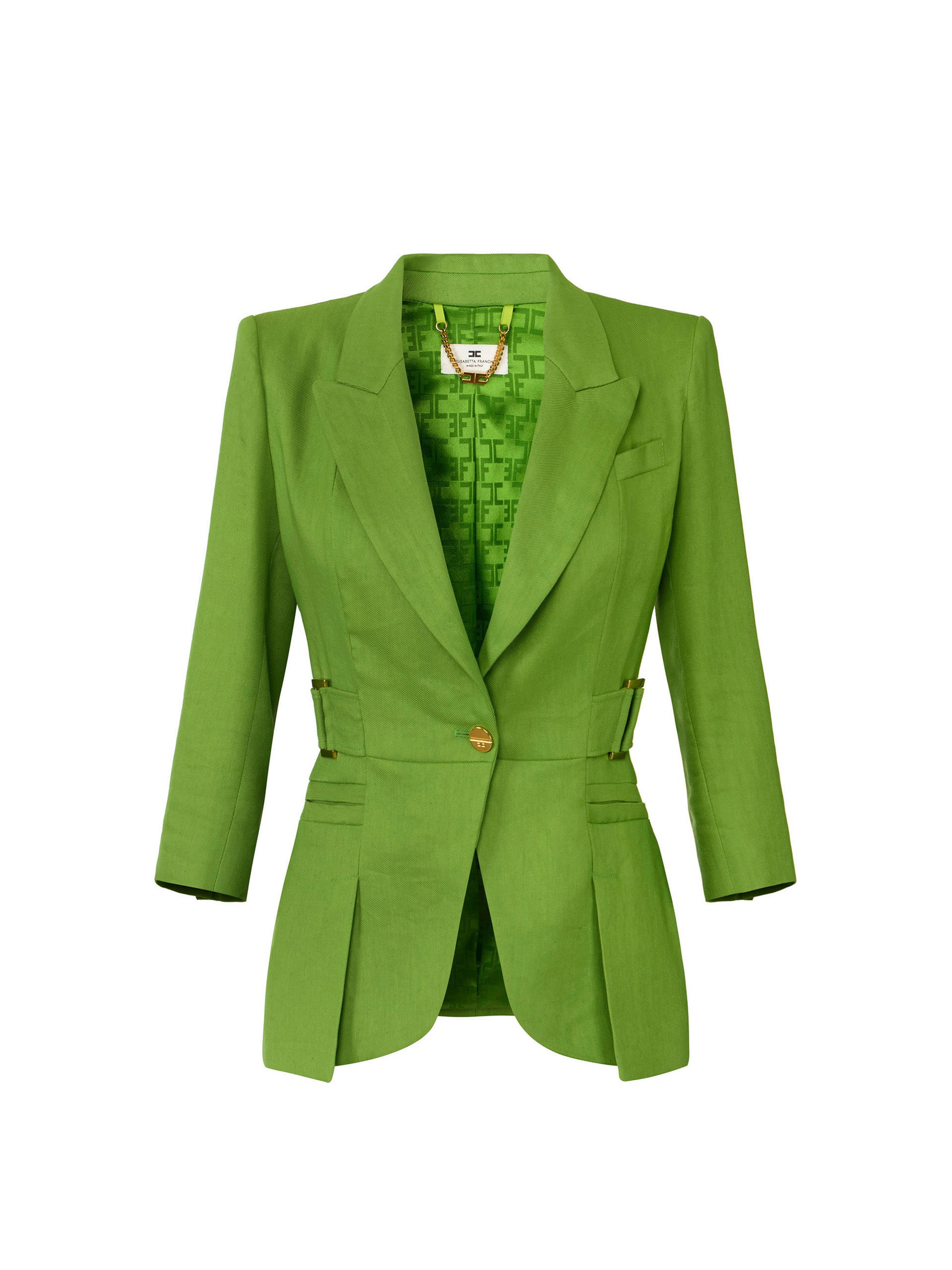 Linen-blend jacket
