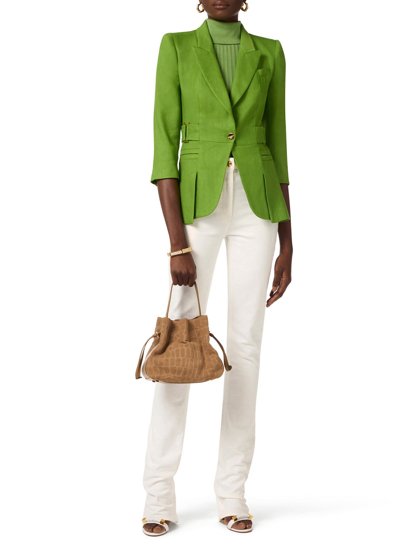 Linen-blend jacket
