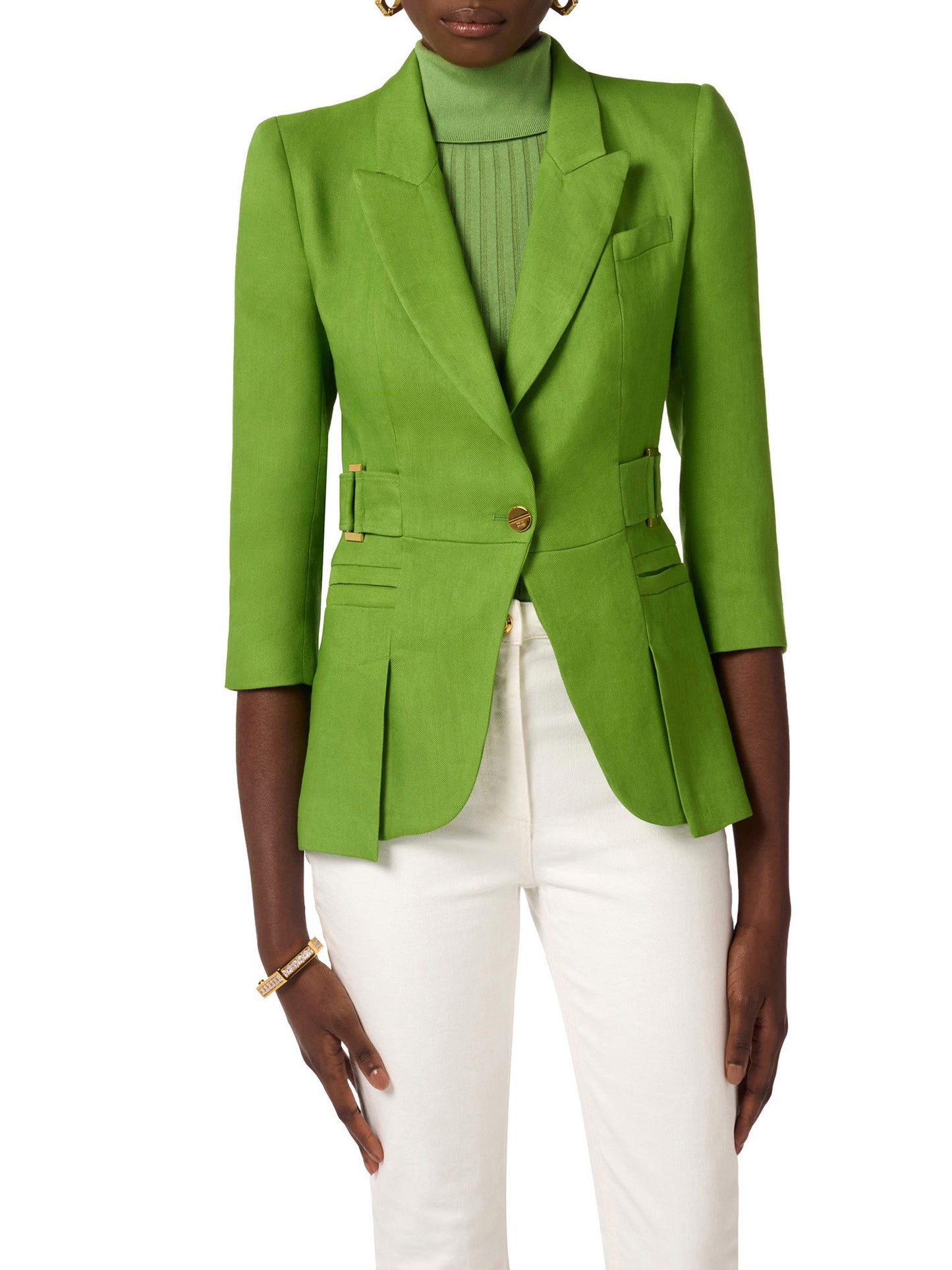 Linen-blend jacket