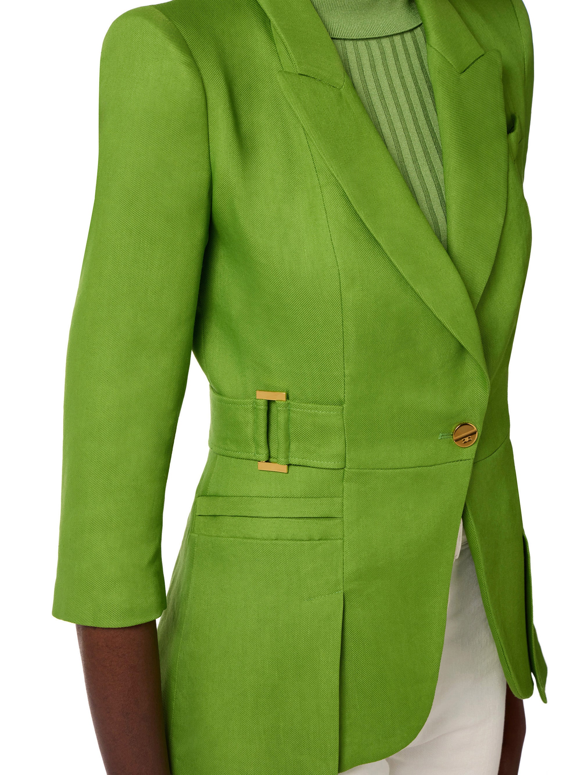 Linen-blend jacket