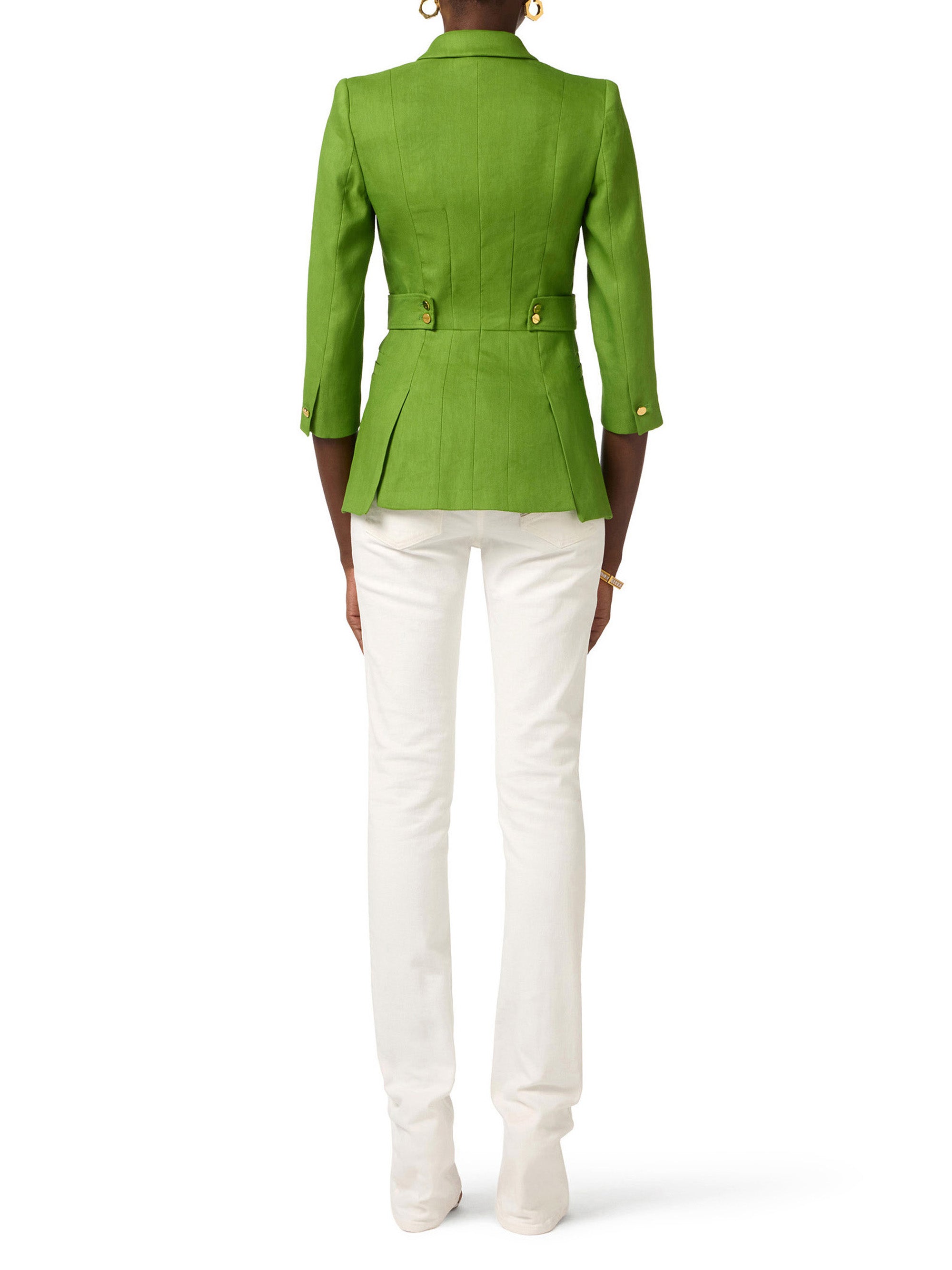 Linen-blend jacket