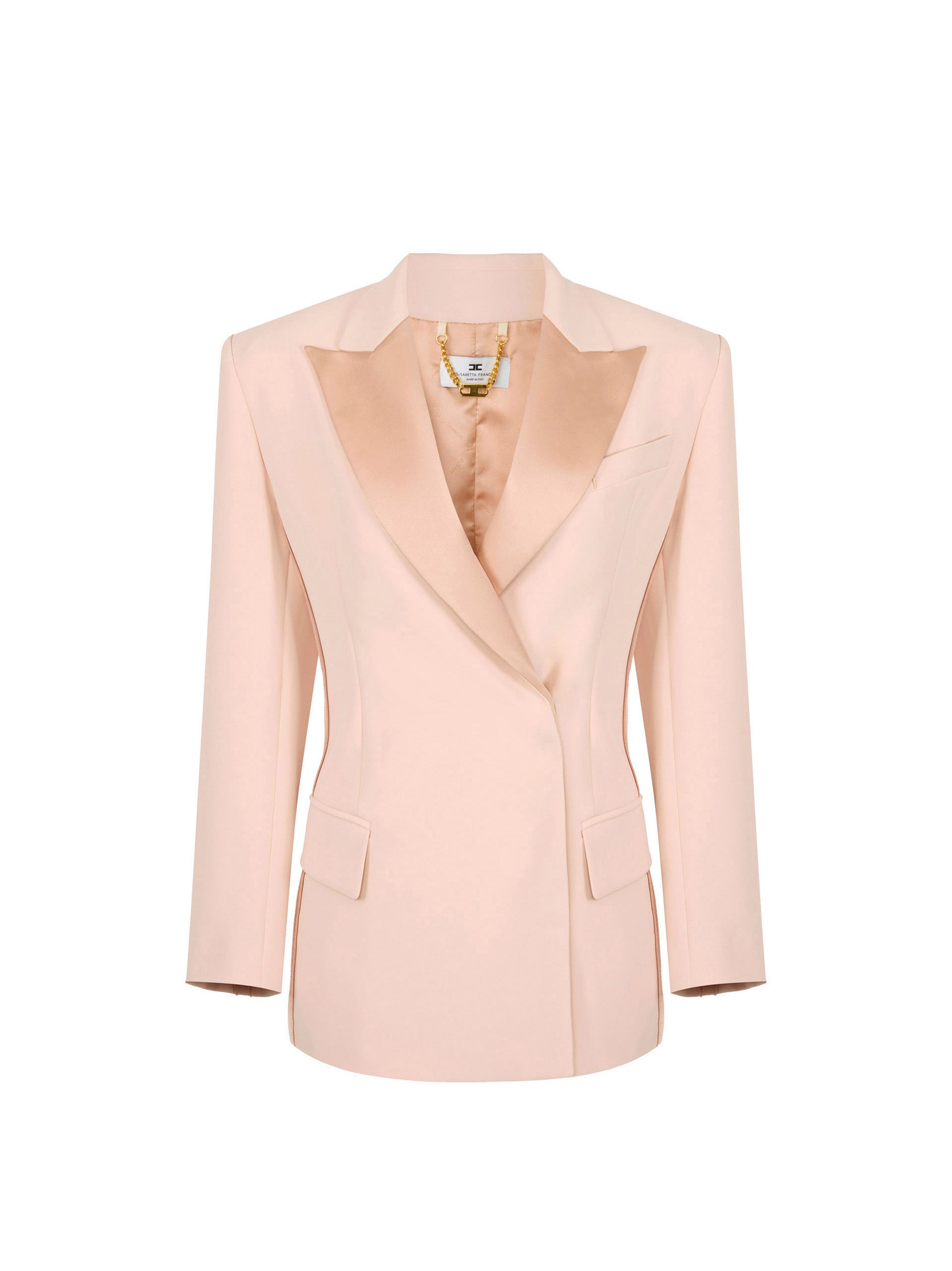 Jacket made of lightweight crêpe fabric and satin