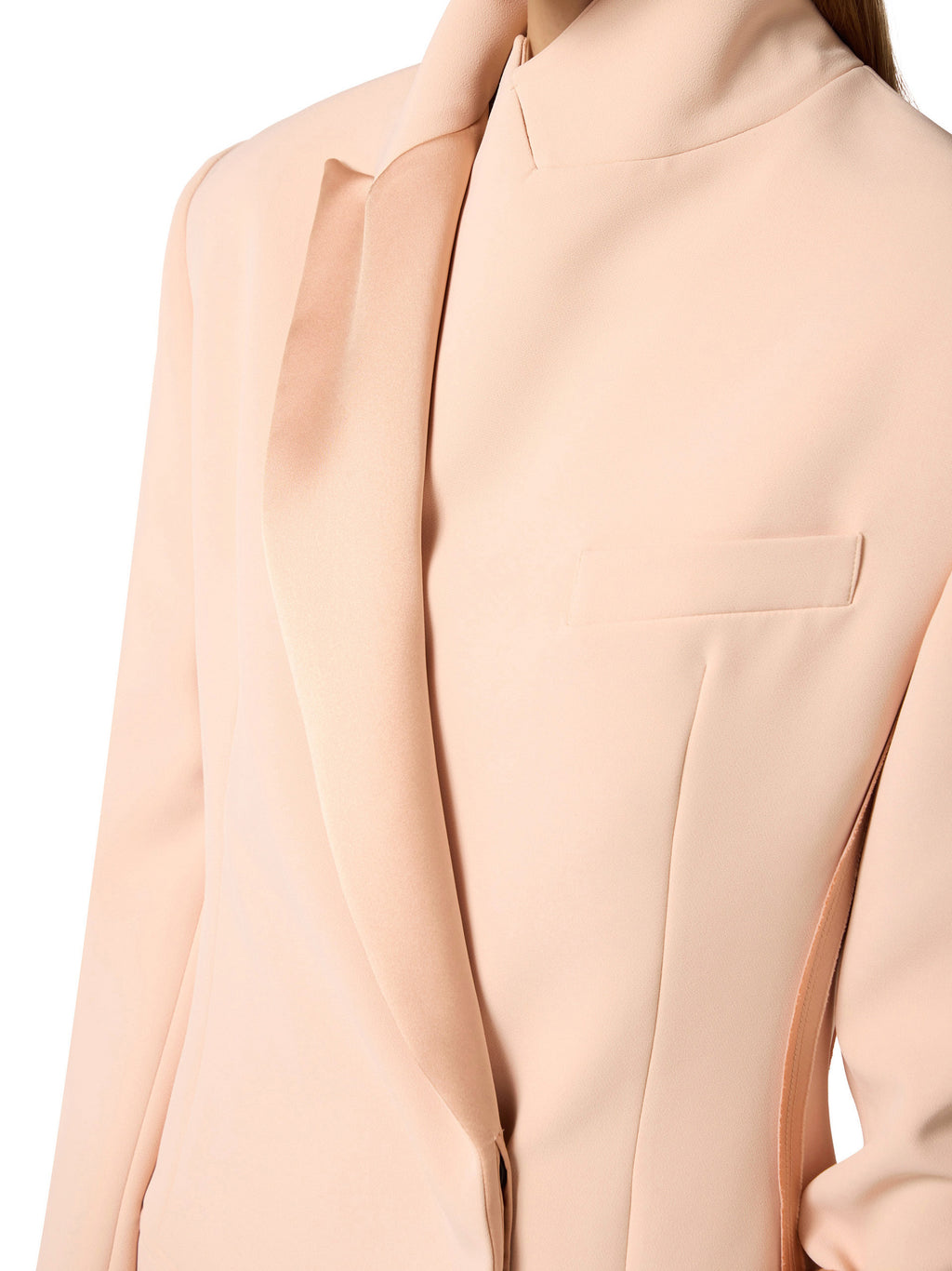Jacket made of lightweight crêpe fabric and satin