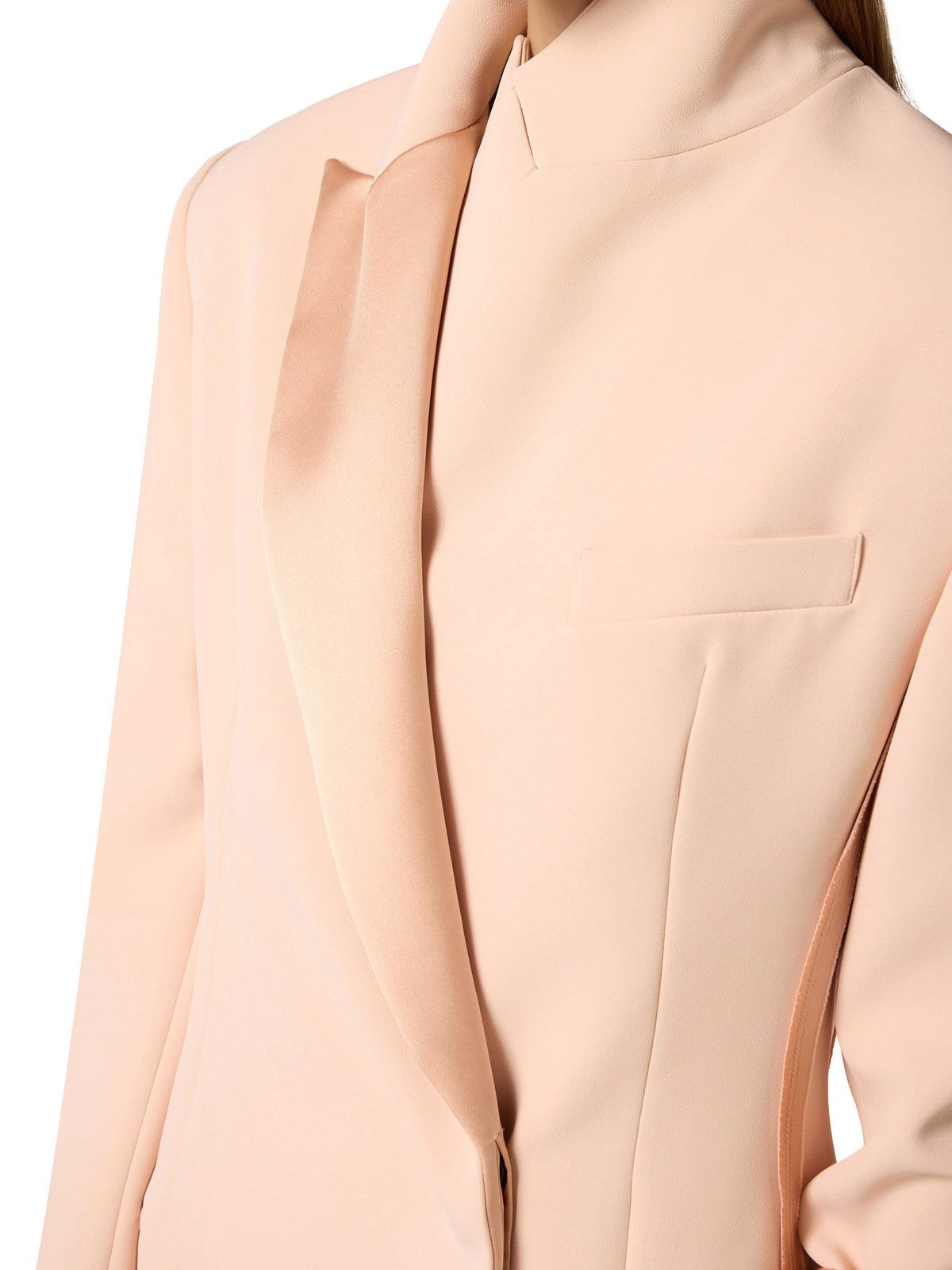 Jacket made of lightweight crêpe fabric and satin