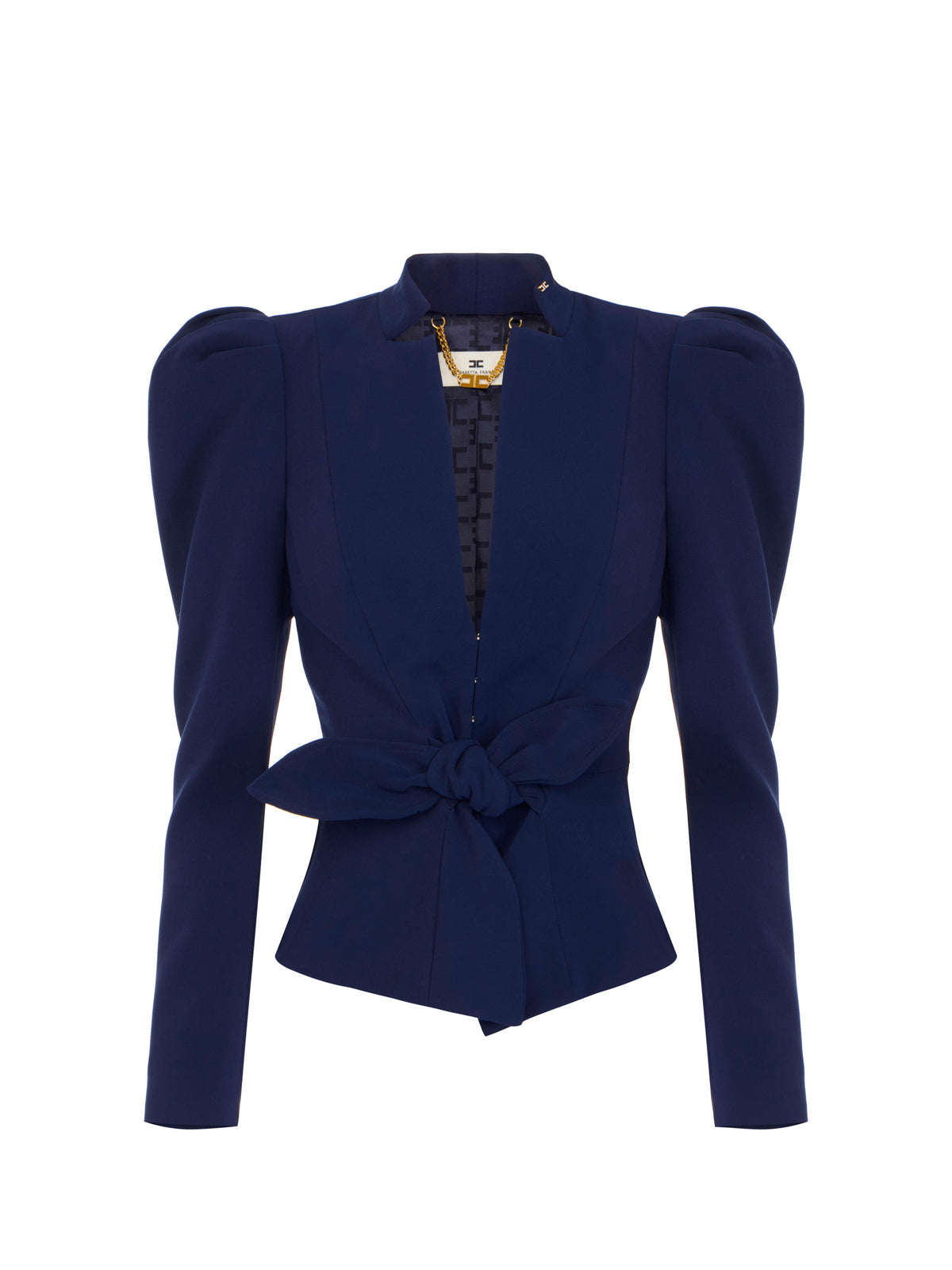 Lightweight crêpe jacket with bow