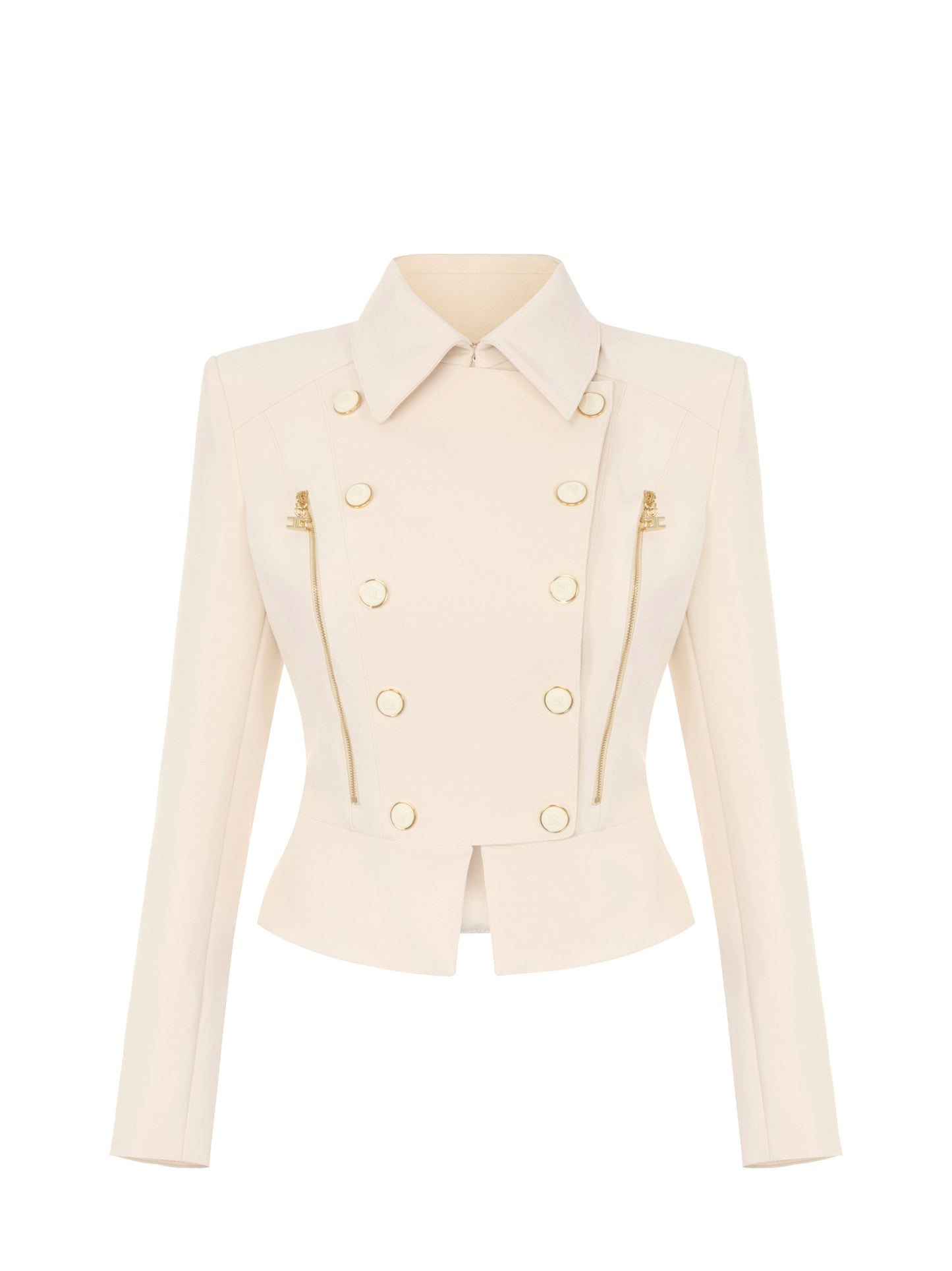 Jacket in double layer stretch crêpe fabric