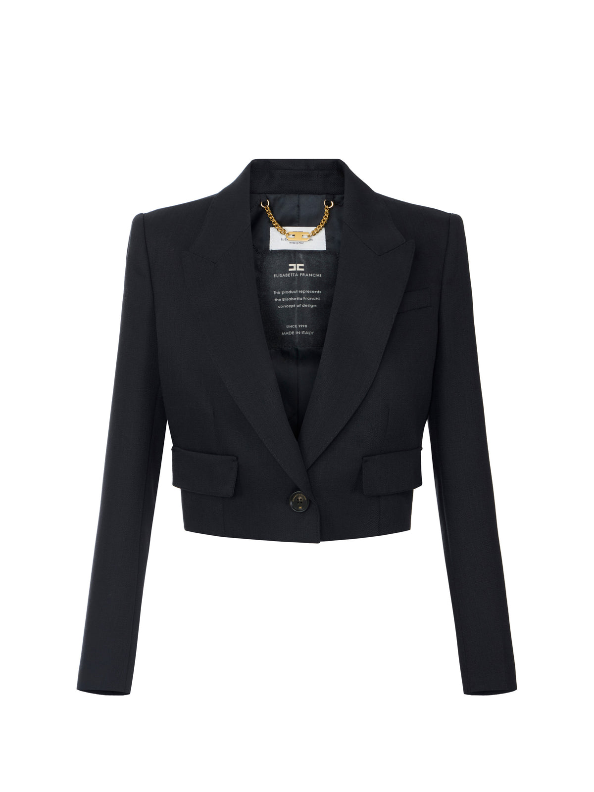 Wool cropped jacket