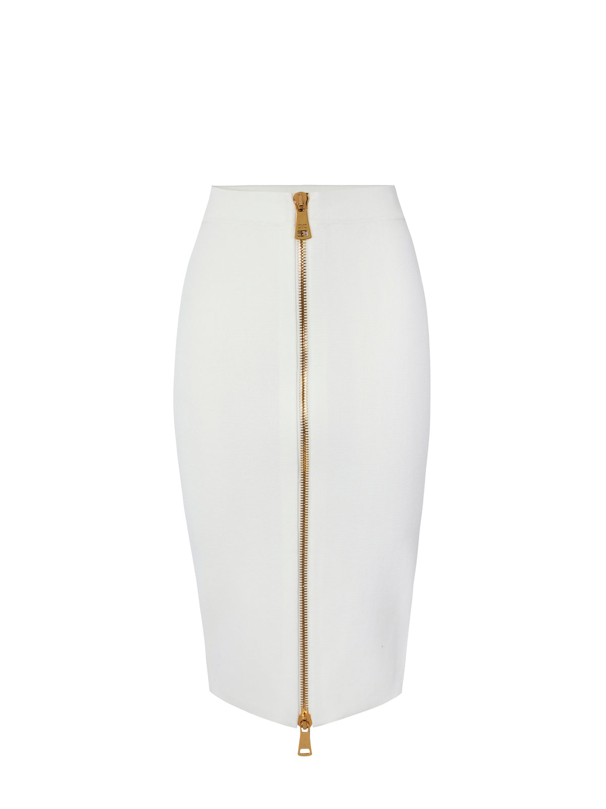 Knit skirt with zip