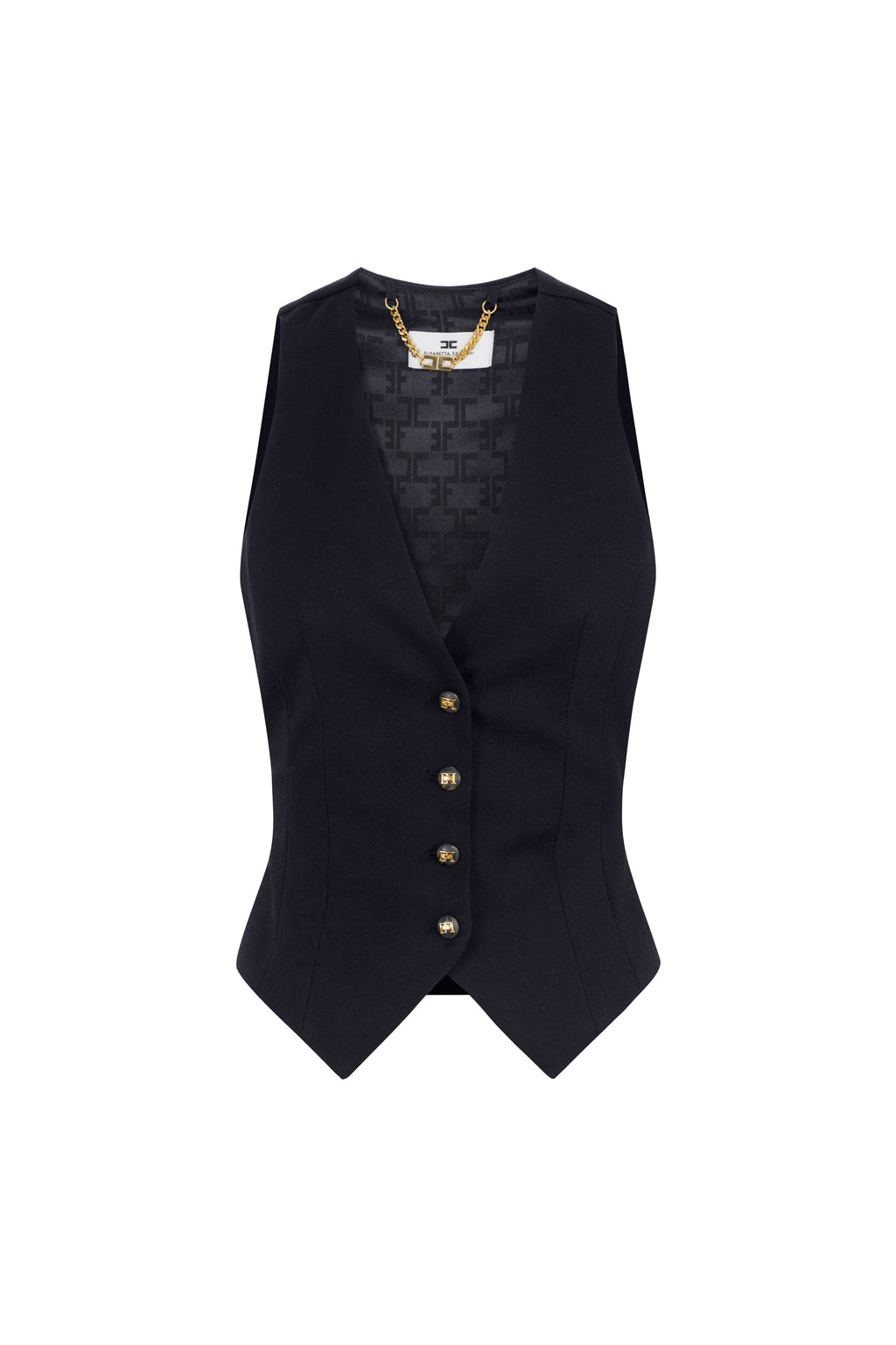 Cotton gabardine waistcoat