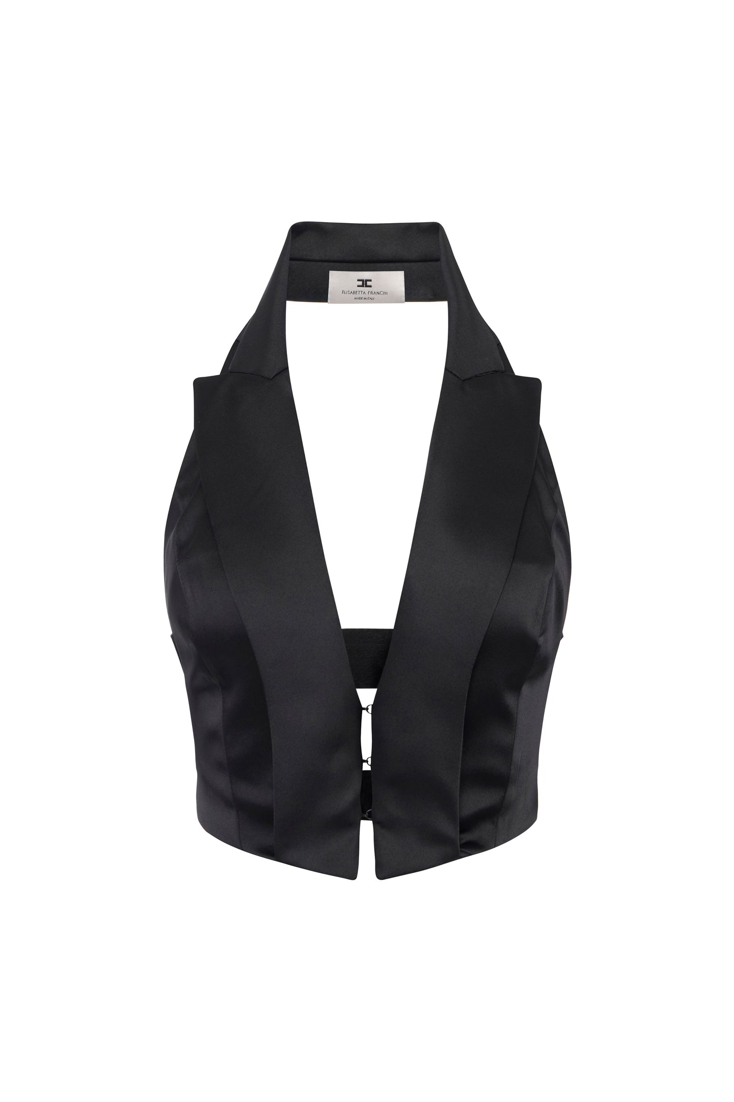 Satin waistcoat with straps