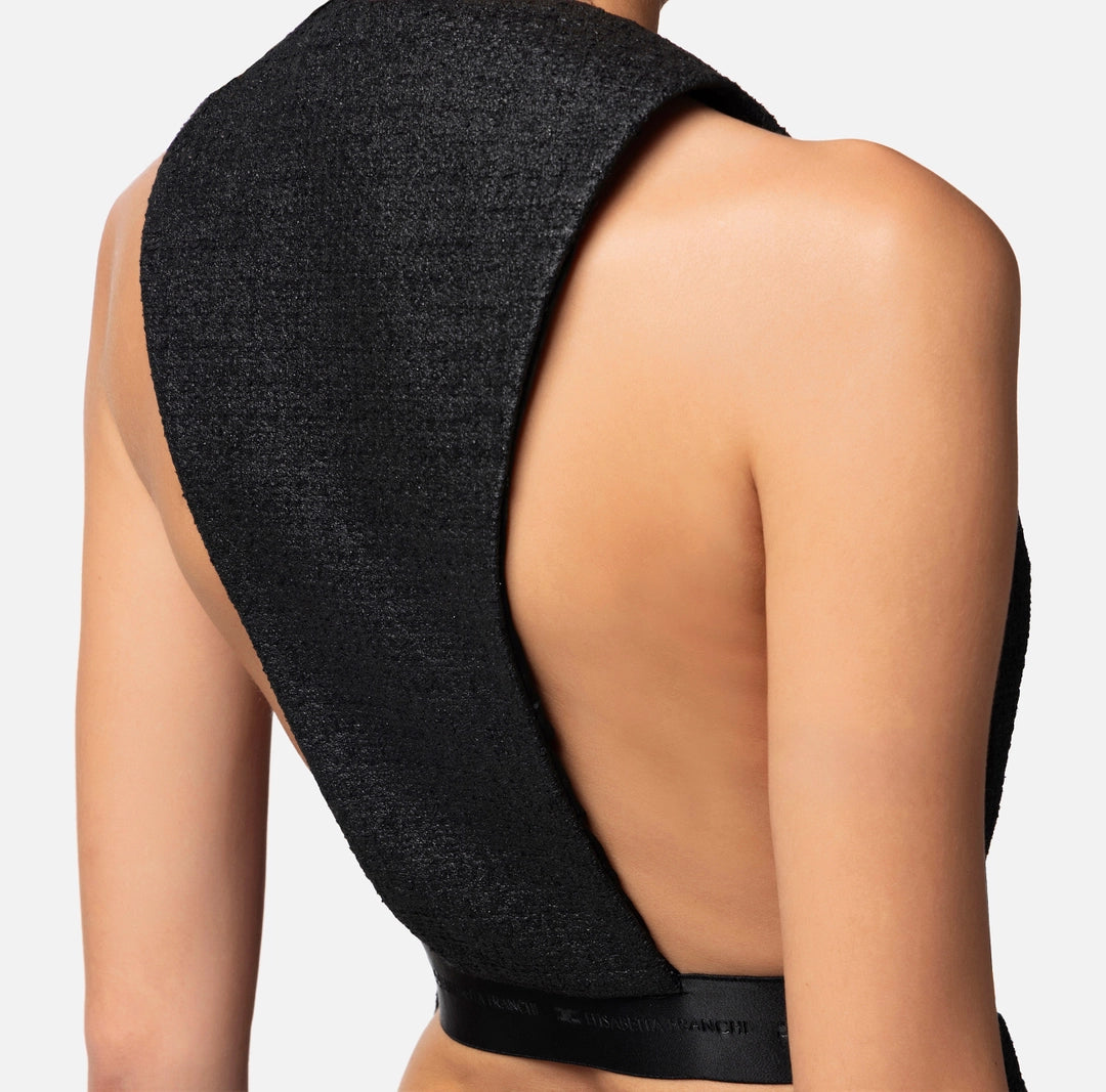 Laminated tweed waistcoat | LAST PIECE: 40/42