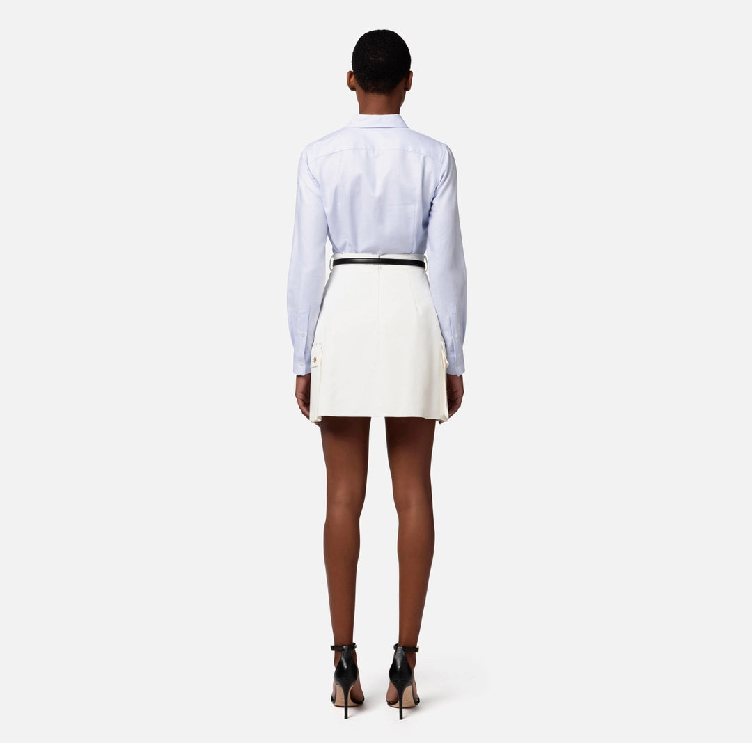 Cotton utility miniskirt