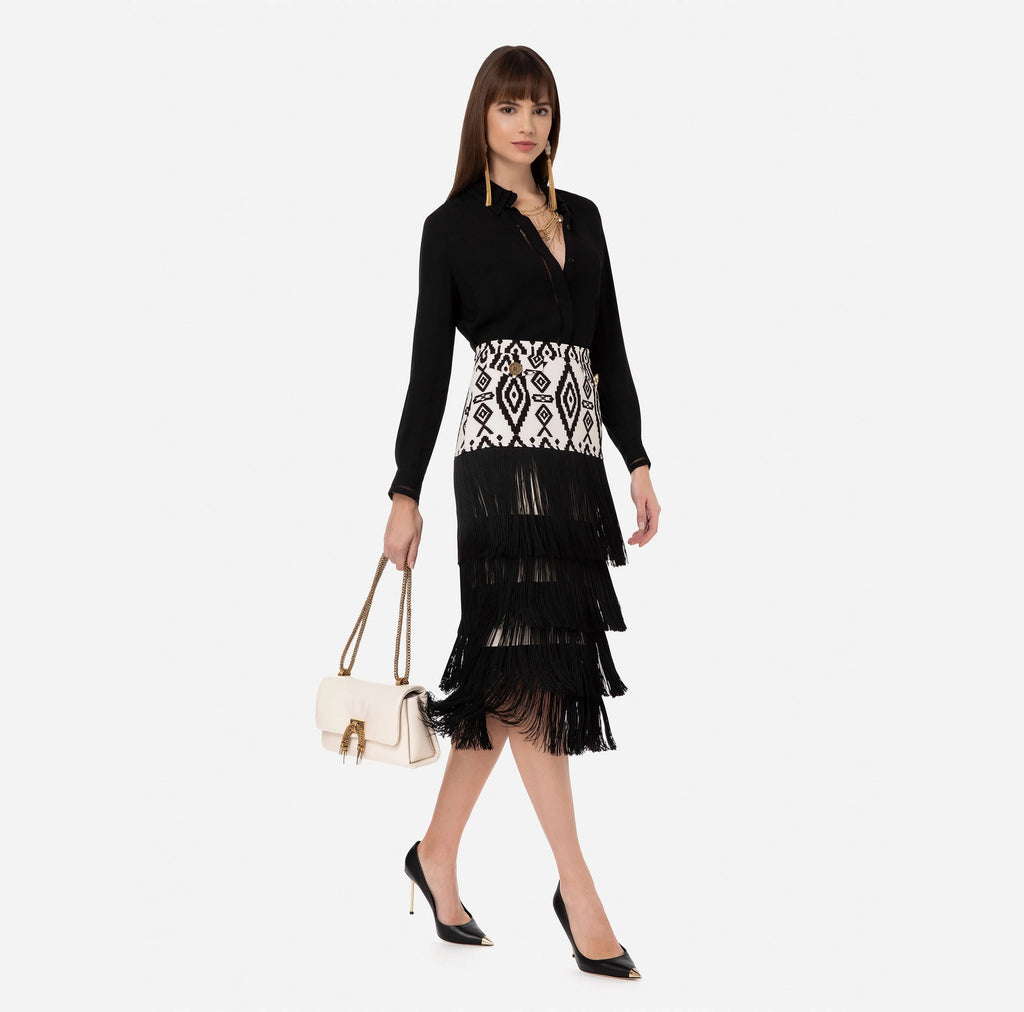 Ethnic print calf-length skirt | LAST PIECE: 42