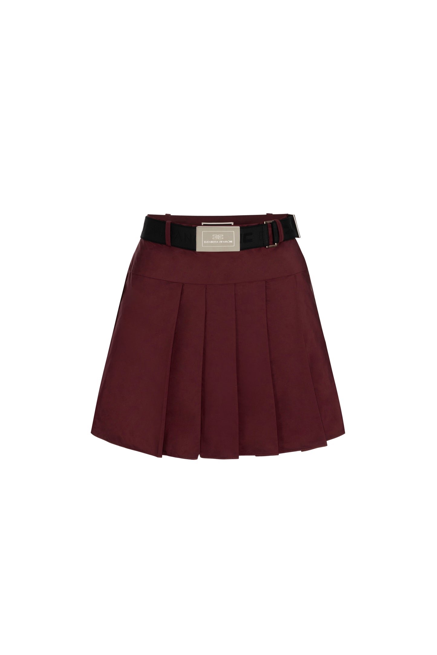 Pleated miniskirt in lightweight technical nylon