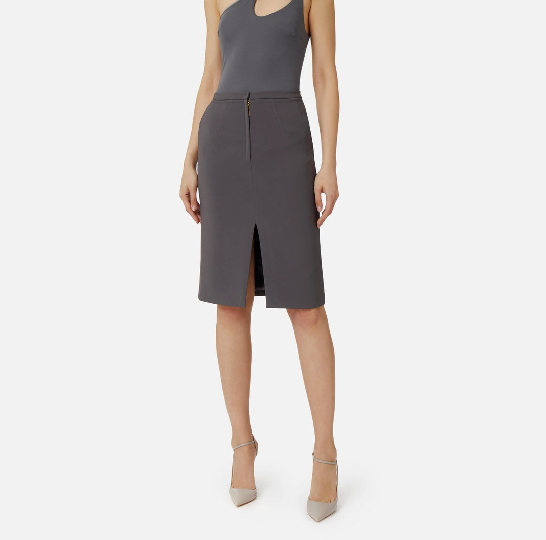 Midi skirt in lurex tweed fabric