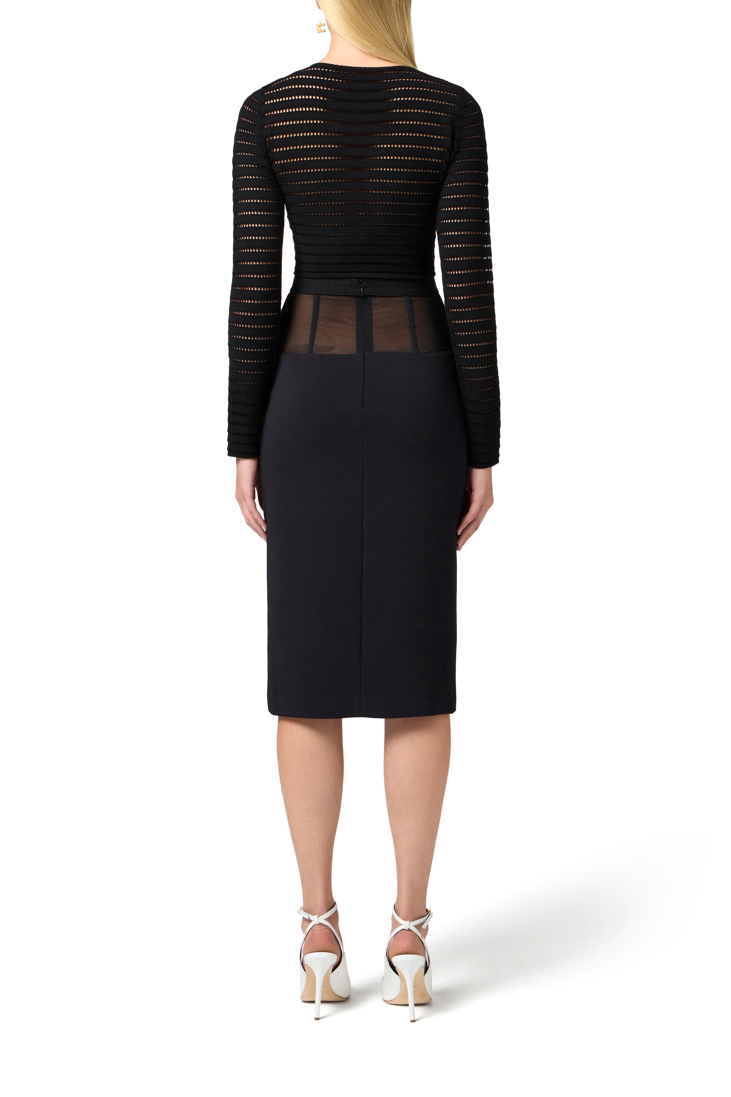 Crêpe skirt with tulle peplum | LAST PIECE: 40