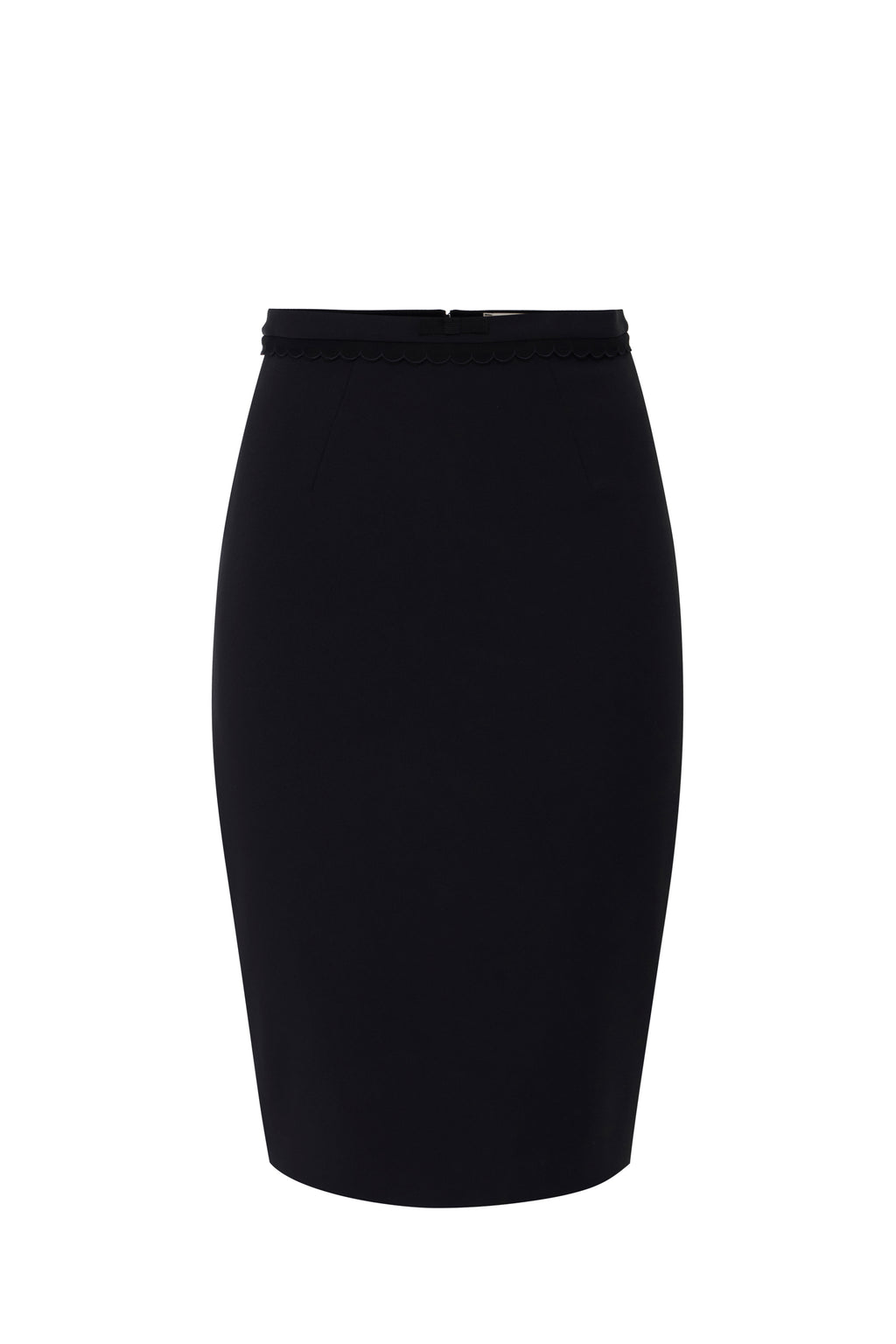 Skirt in double-layer stretch crêpe fabric with bow | LAST PIECE: 42