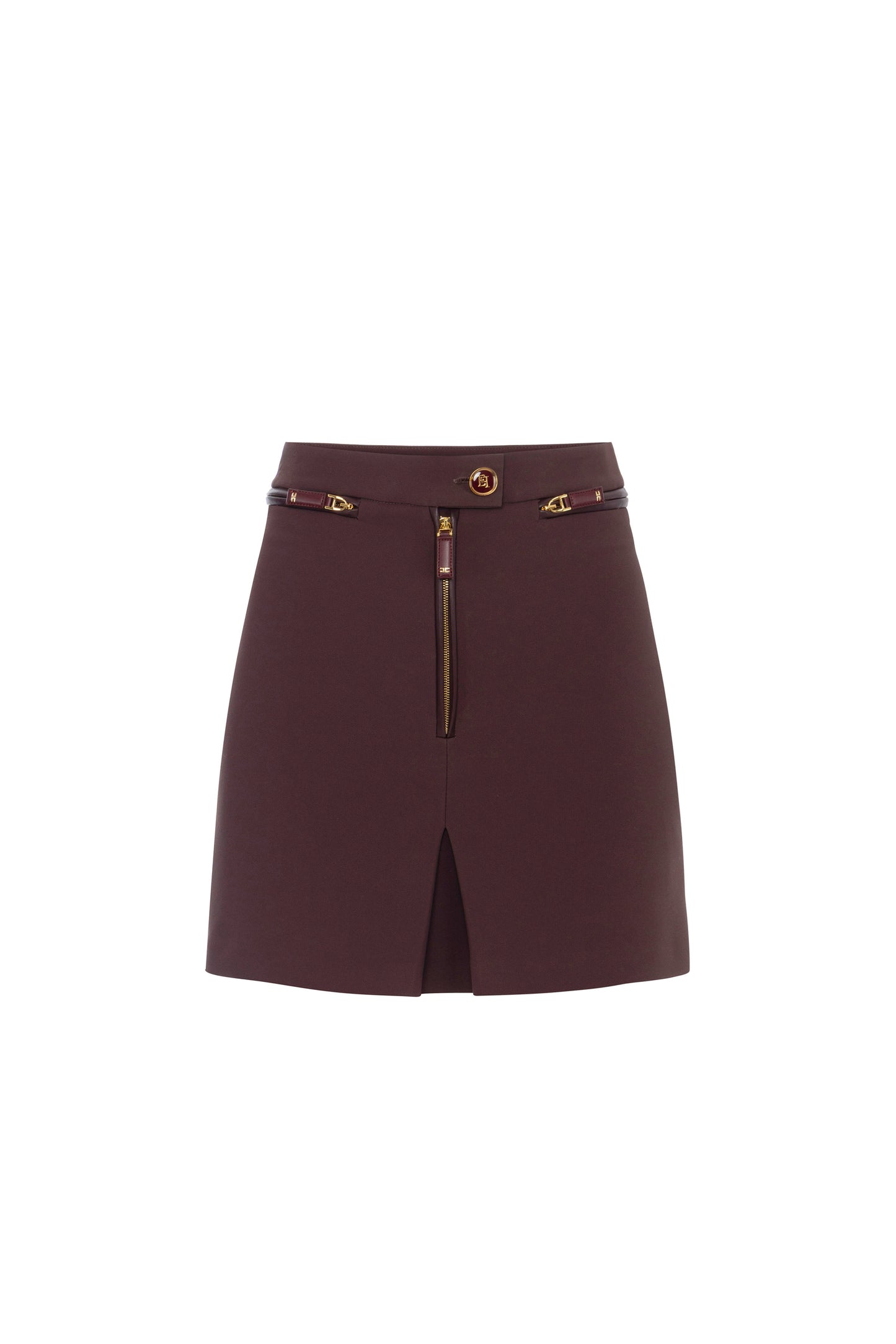 Skirt in double layer crêpe with zip