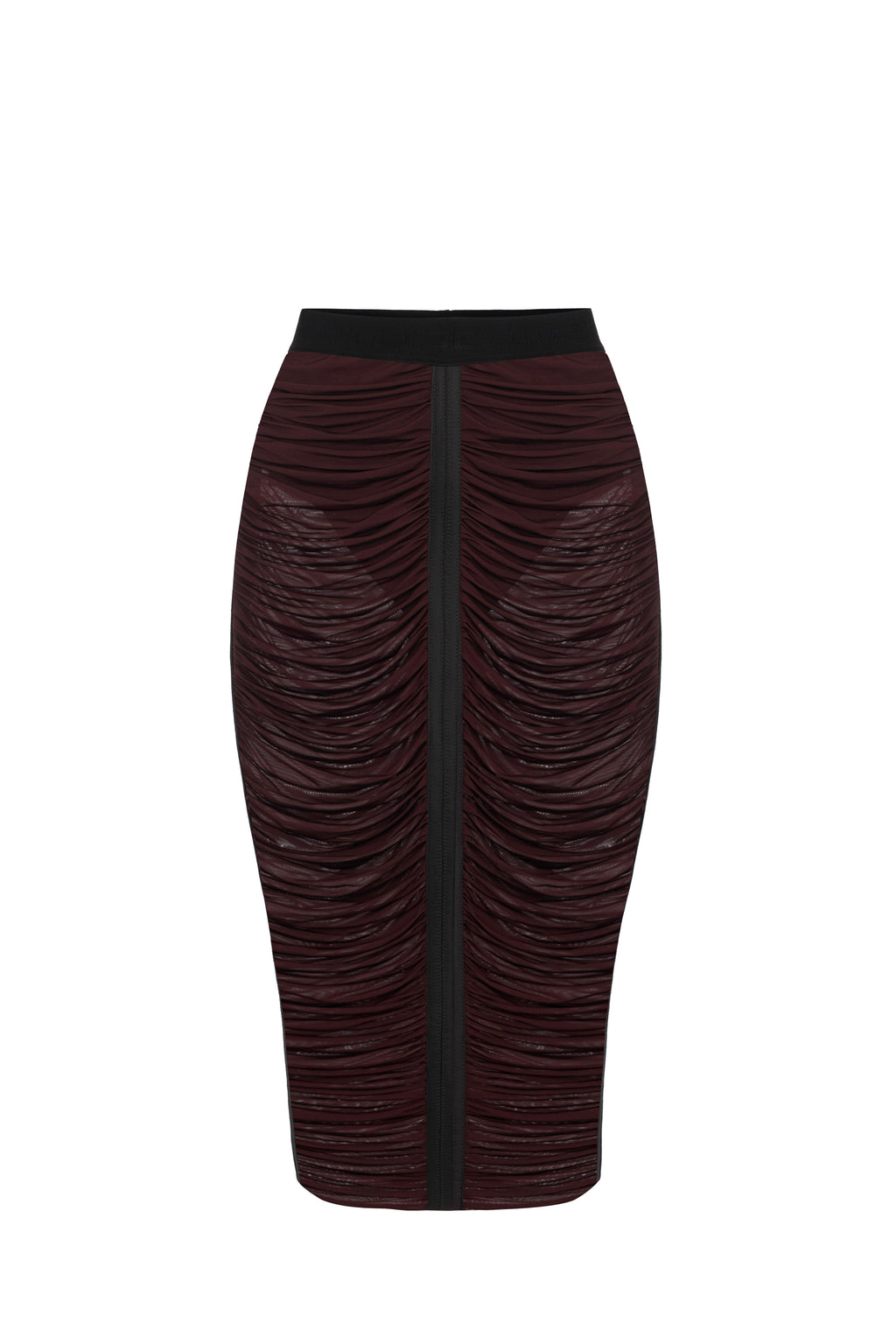 Lightweight jersey skirt with draping