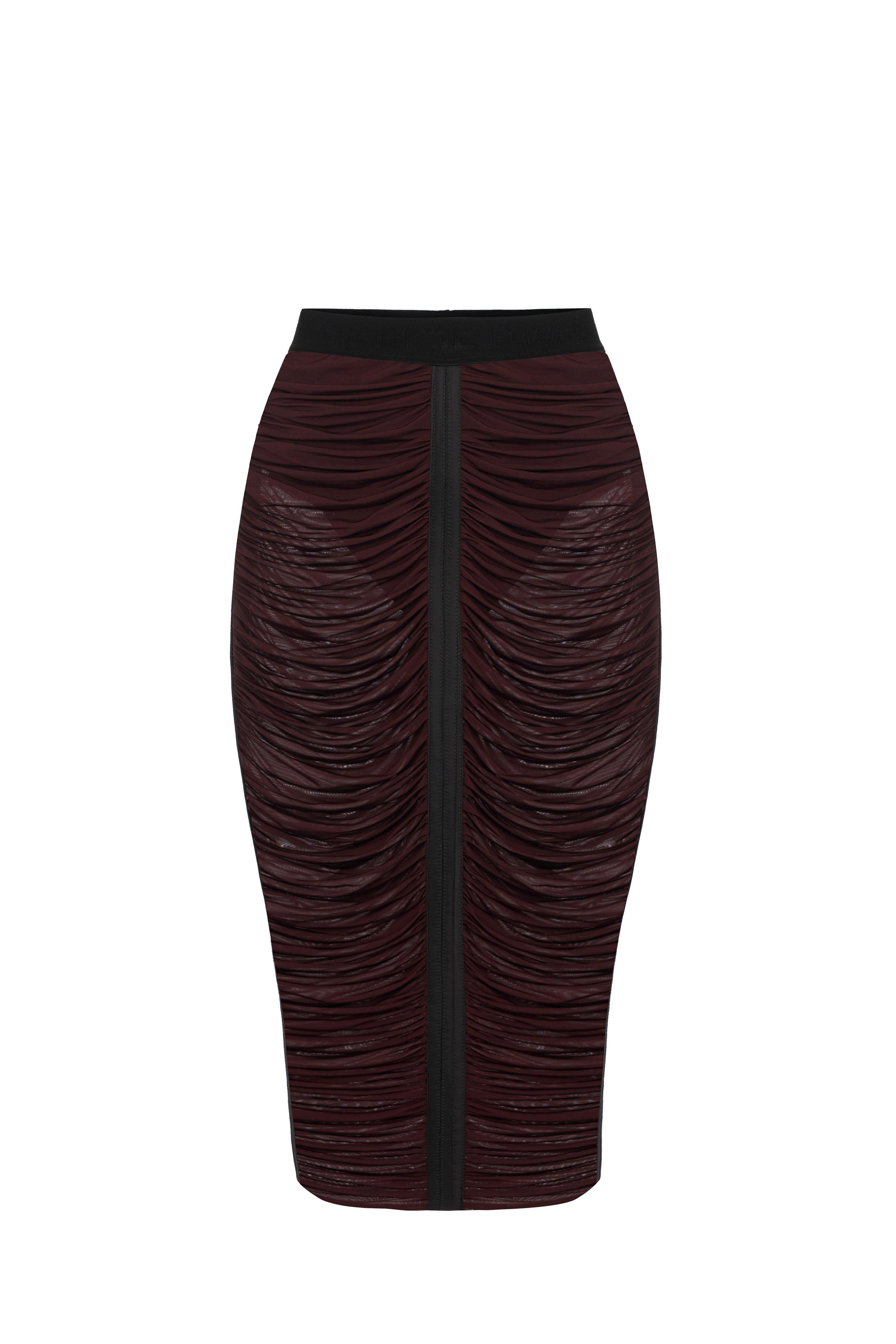 Lightweight jersey skirt with draping