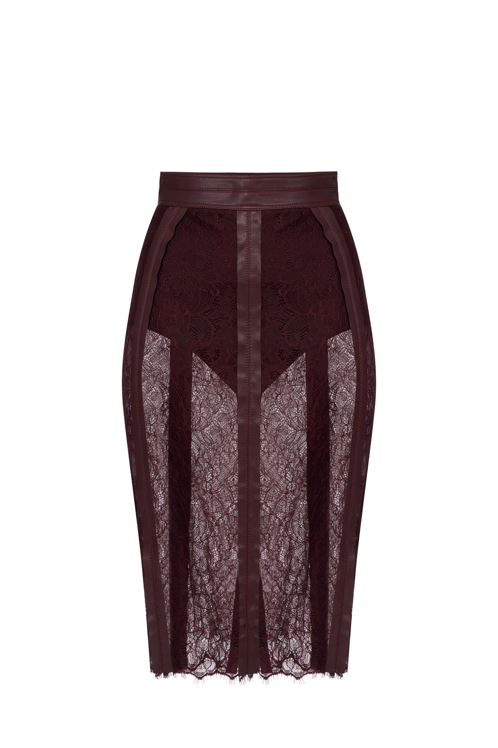 Skirt in floral lace