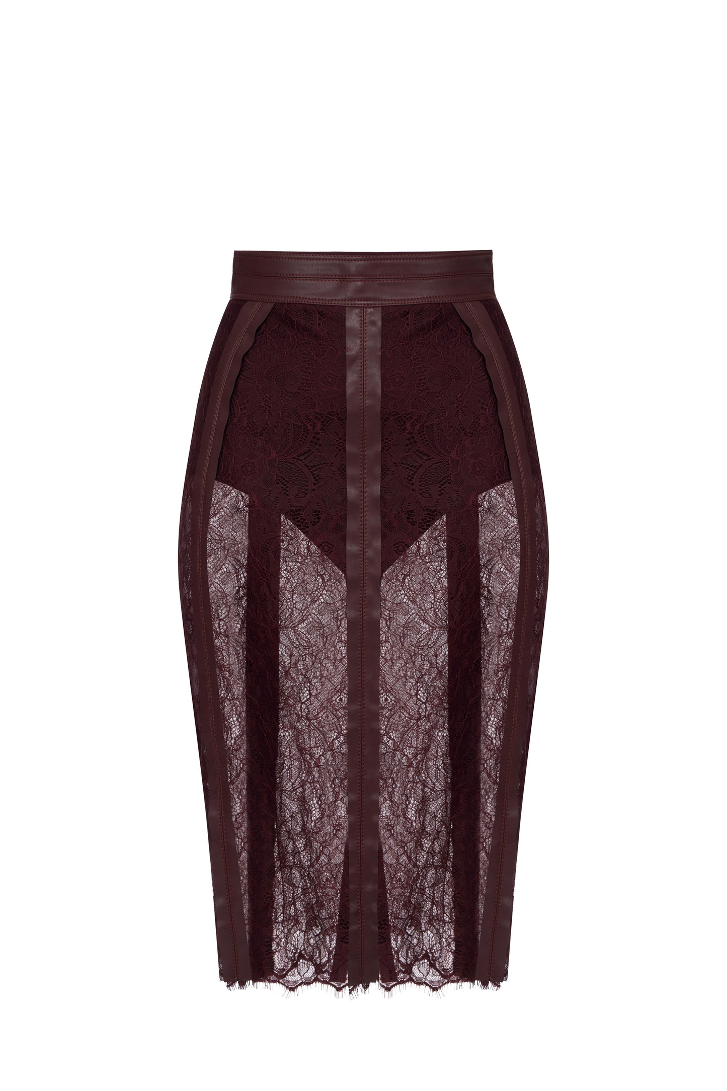 Skirt in floral lace