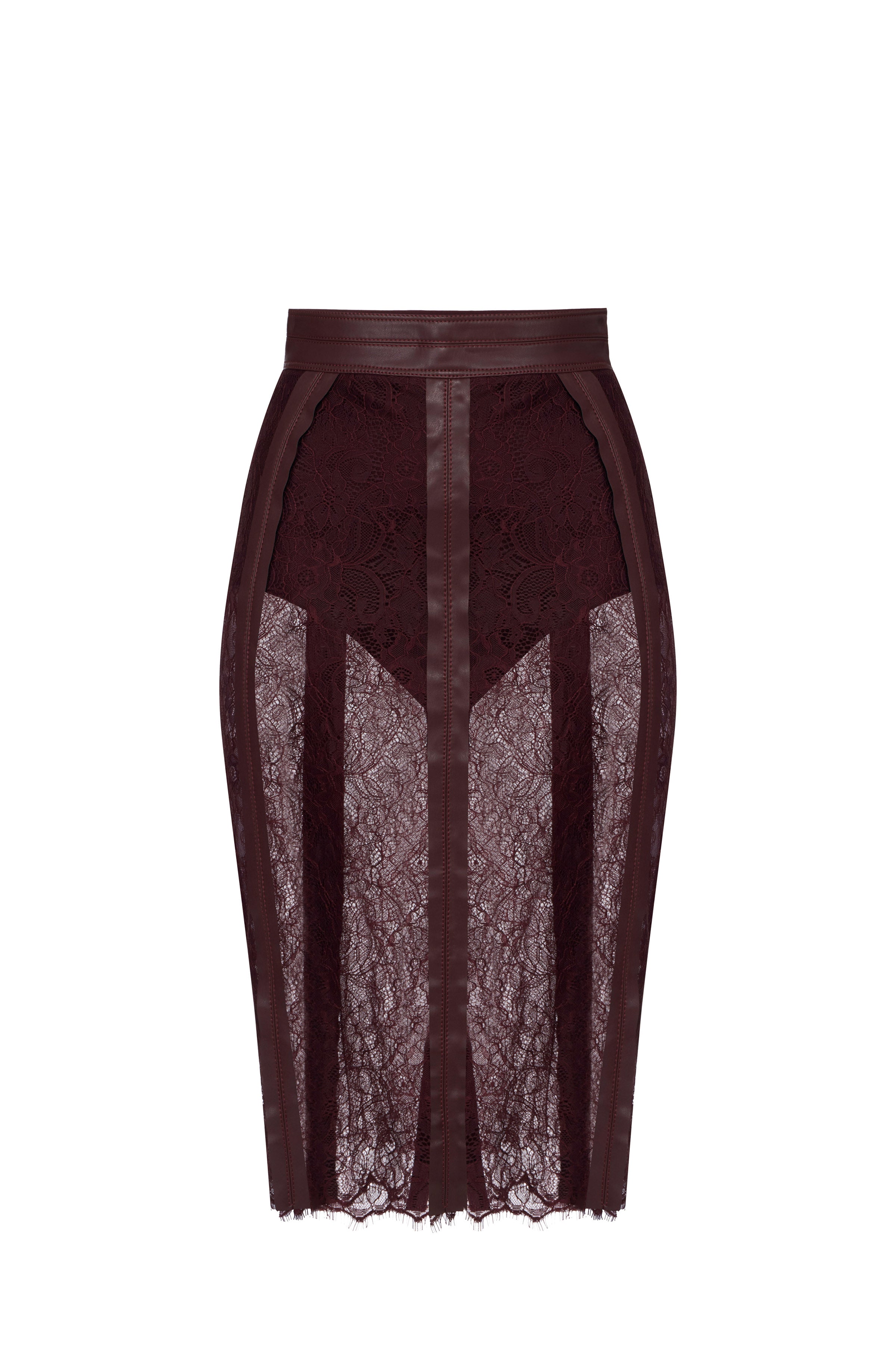 Skirt in floral lace