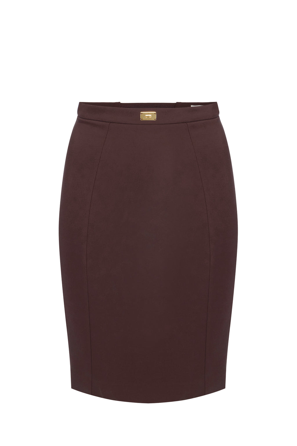 Skirt in bi-elastic fabric with criss-cross laces