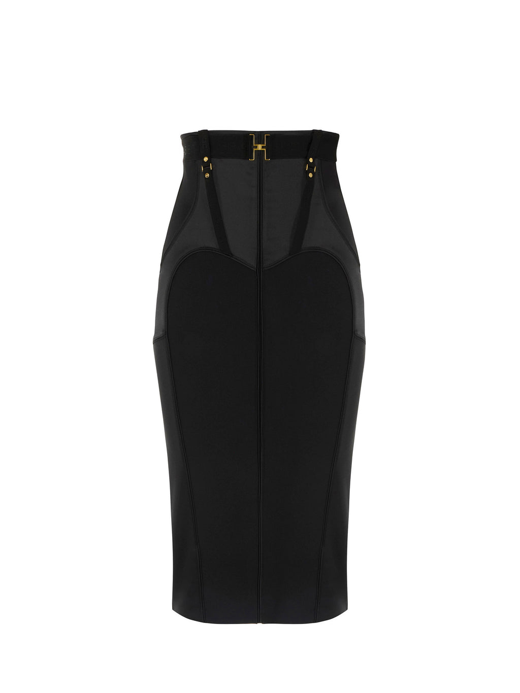 Bustier skirt in lightweight crêpe and satin fabrics