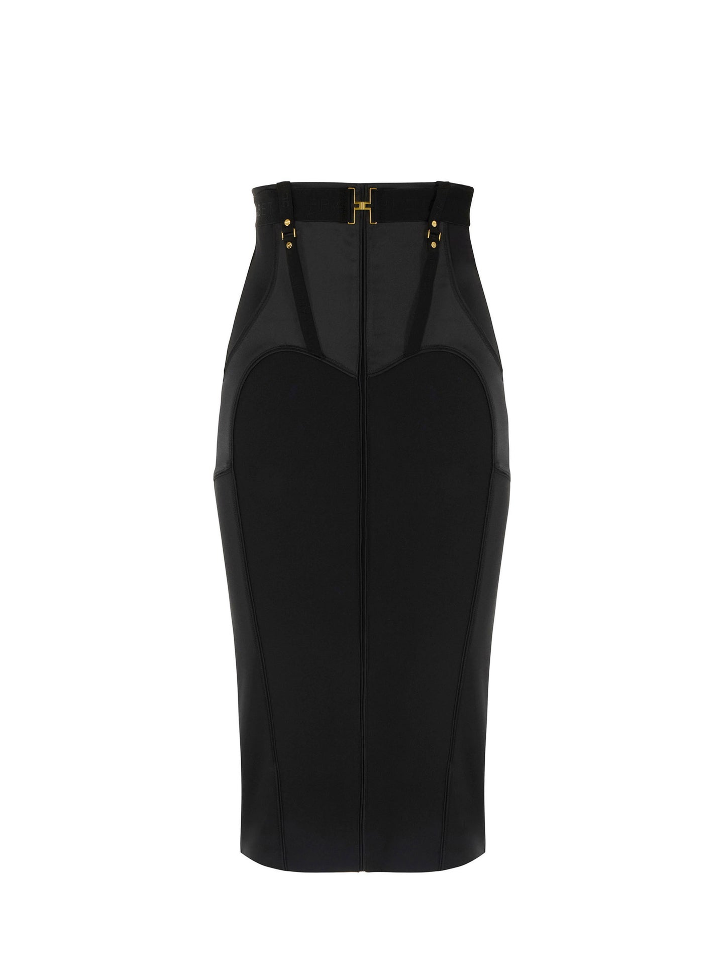 Bustier skirt in lightweight crêpe and satin fabrics