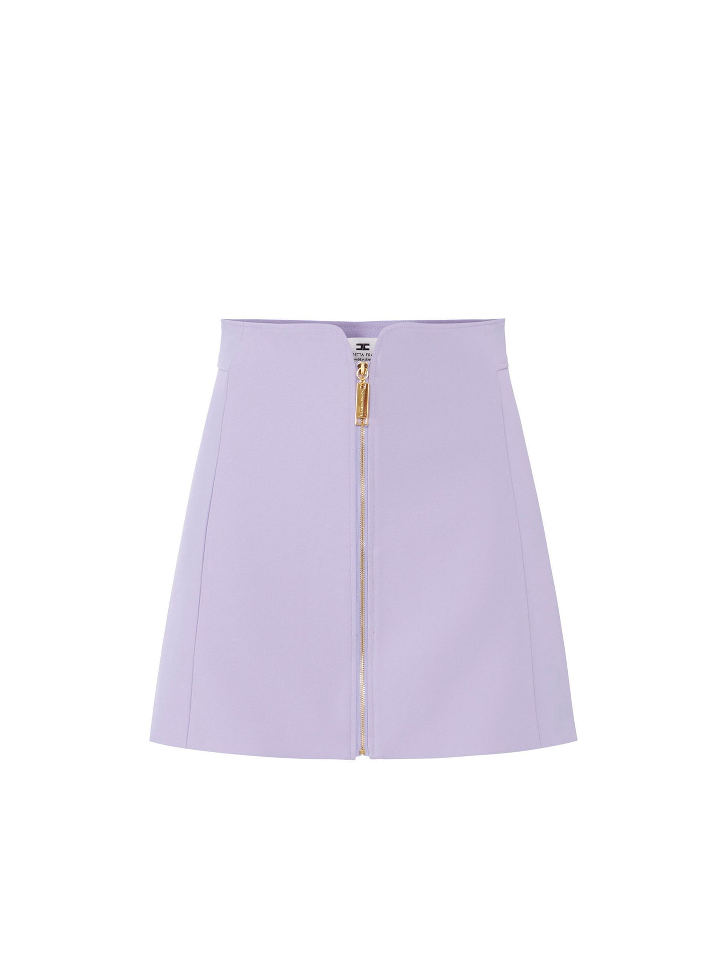 Miniskirt in double layer stretch crêpe fabric
